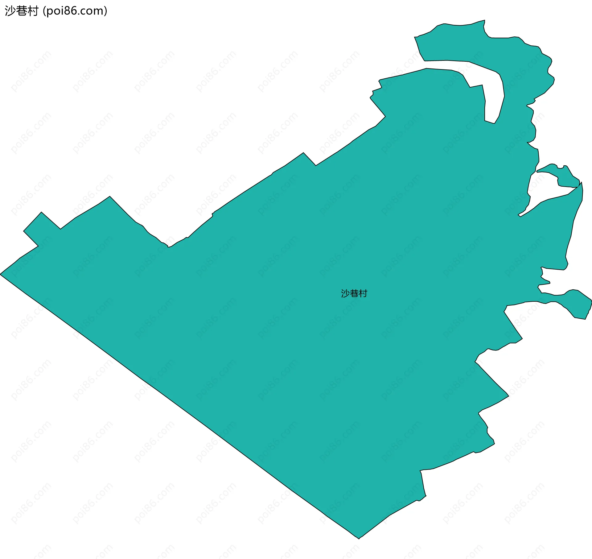 沙巷村边界地图