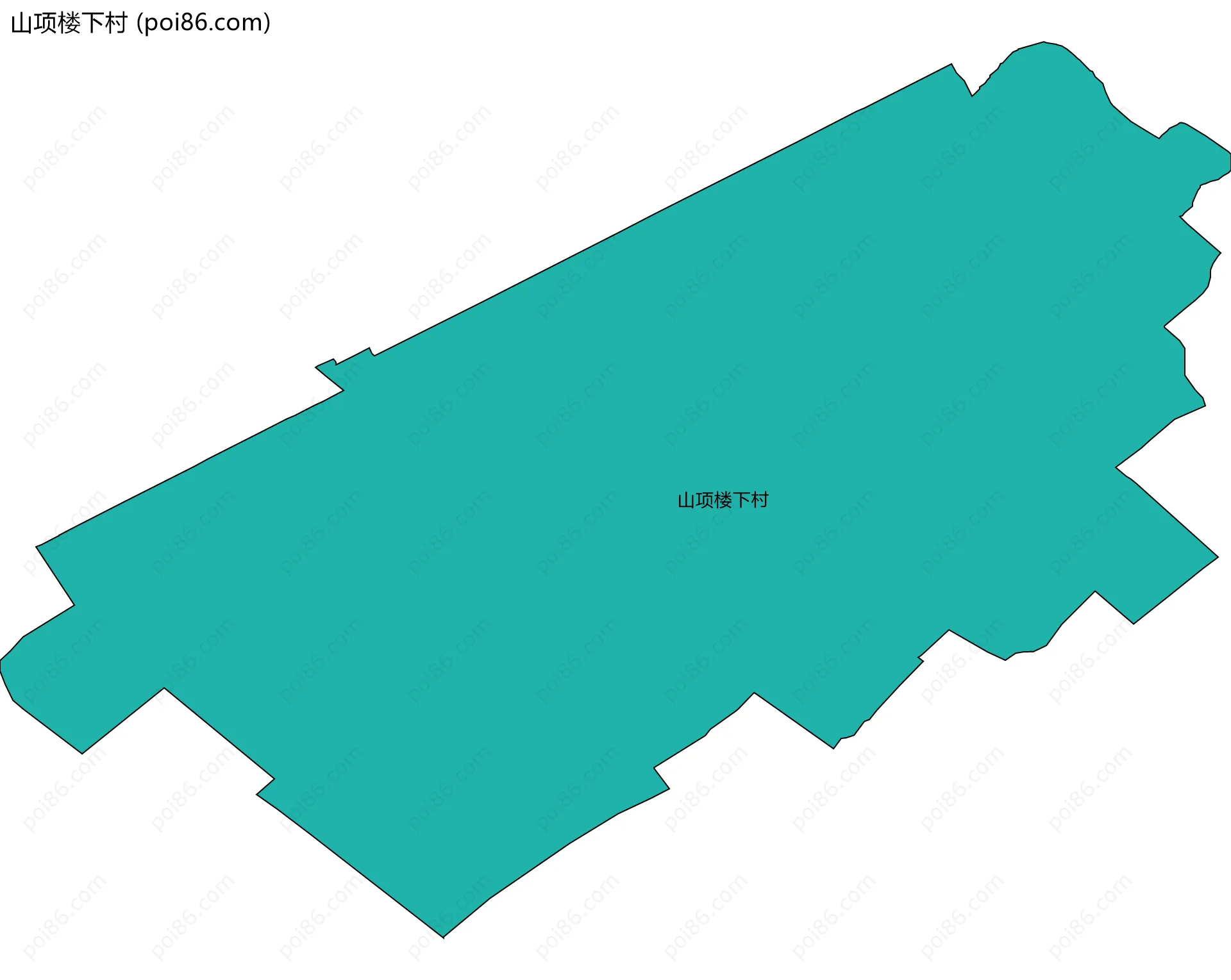 山项楼下村边界地图