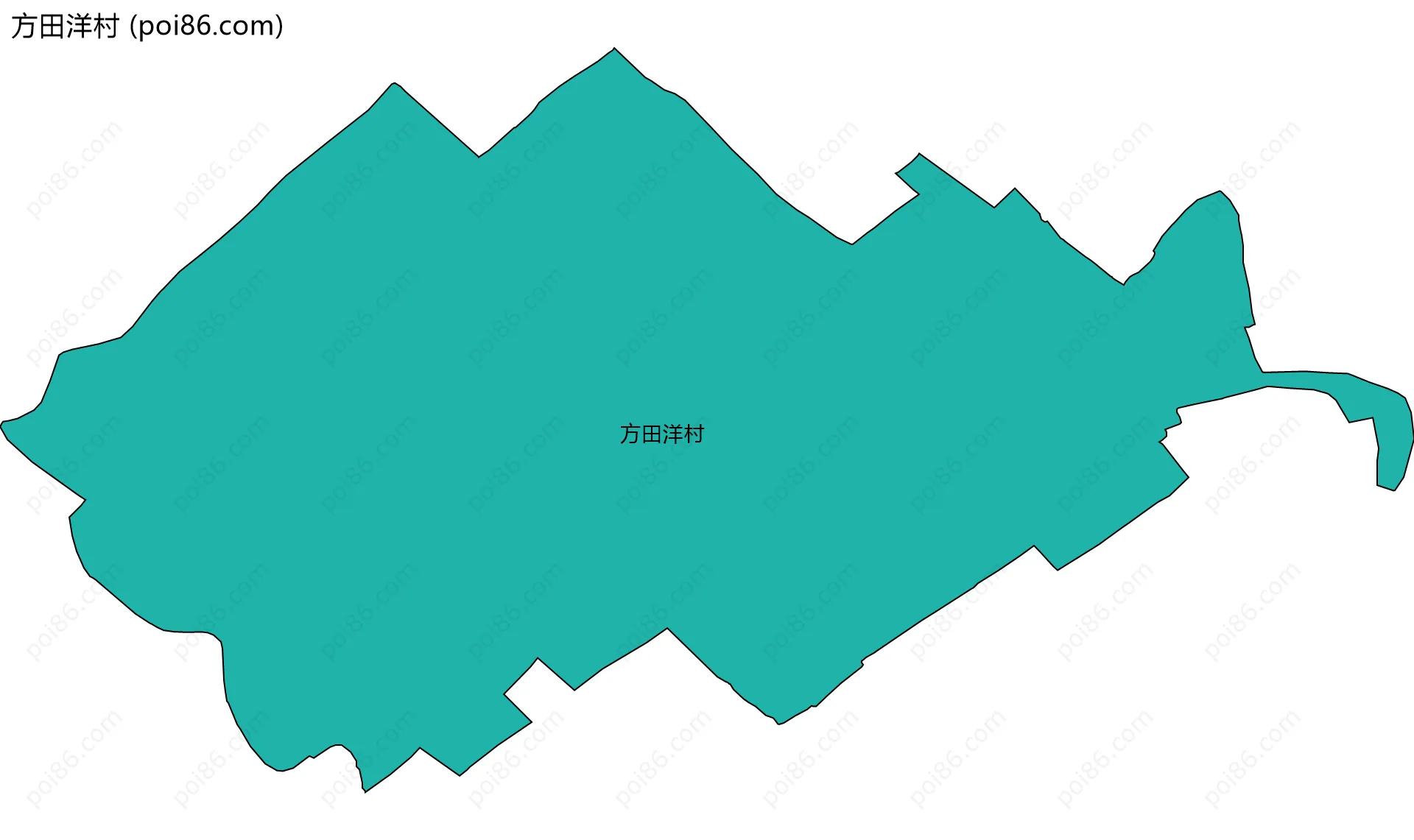 方田洋村边界地图