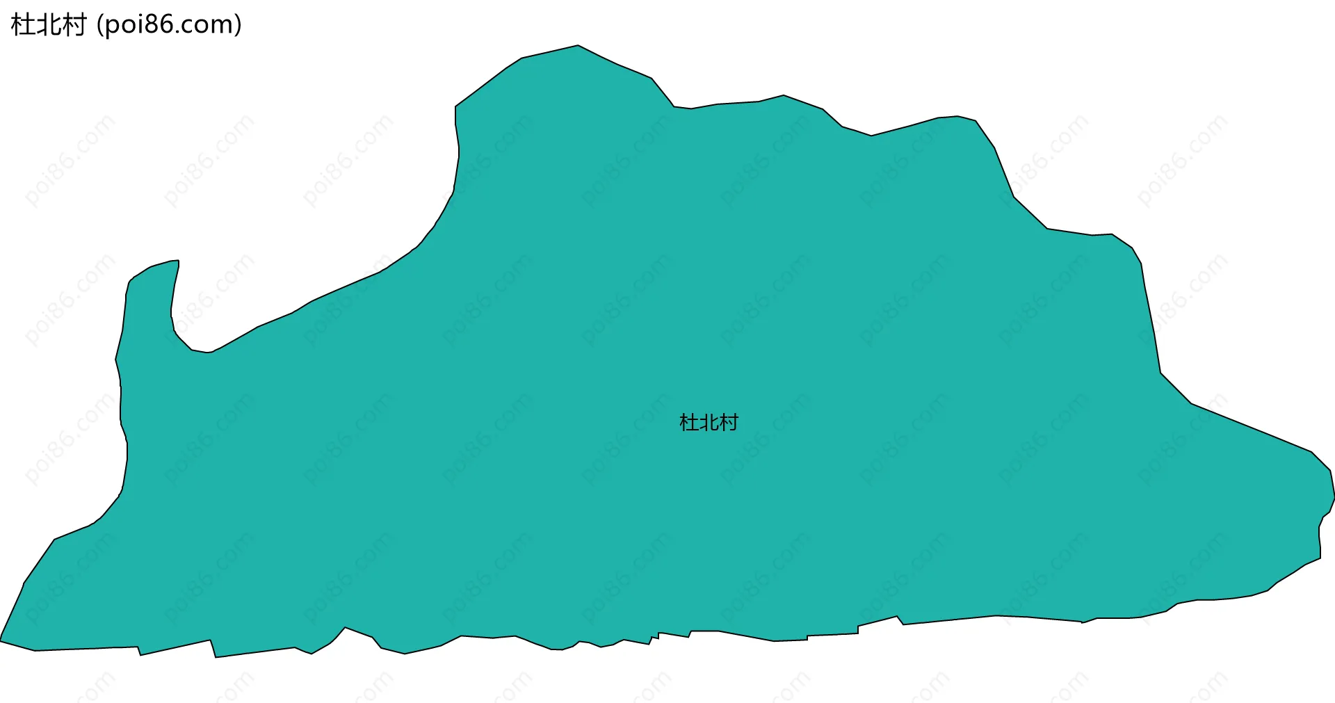 杜北村边界地图