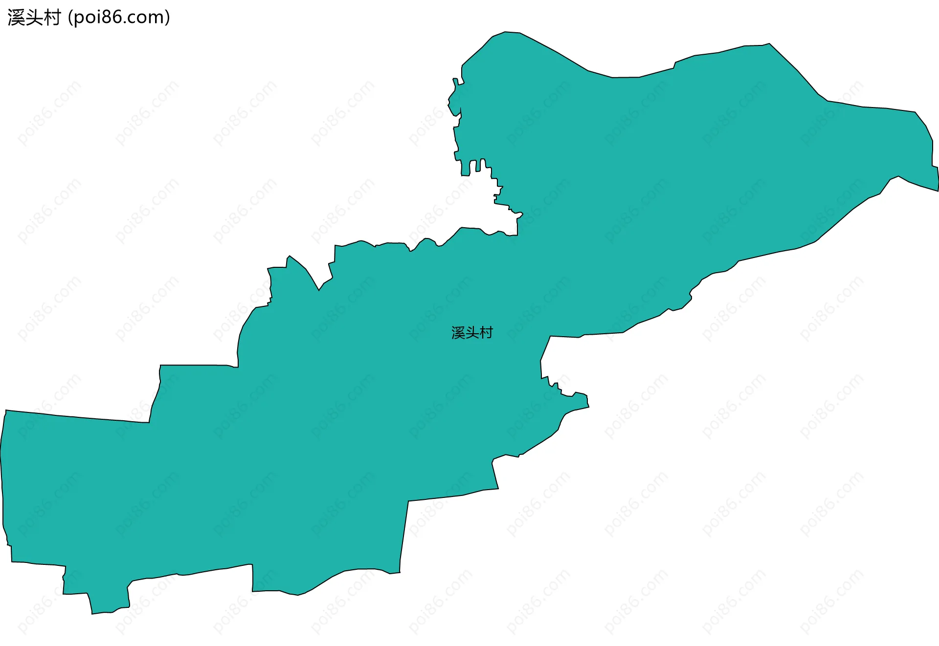 溪头村边界地图