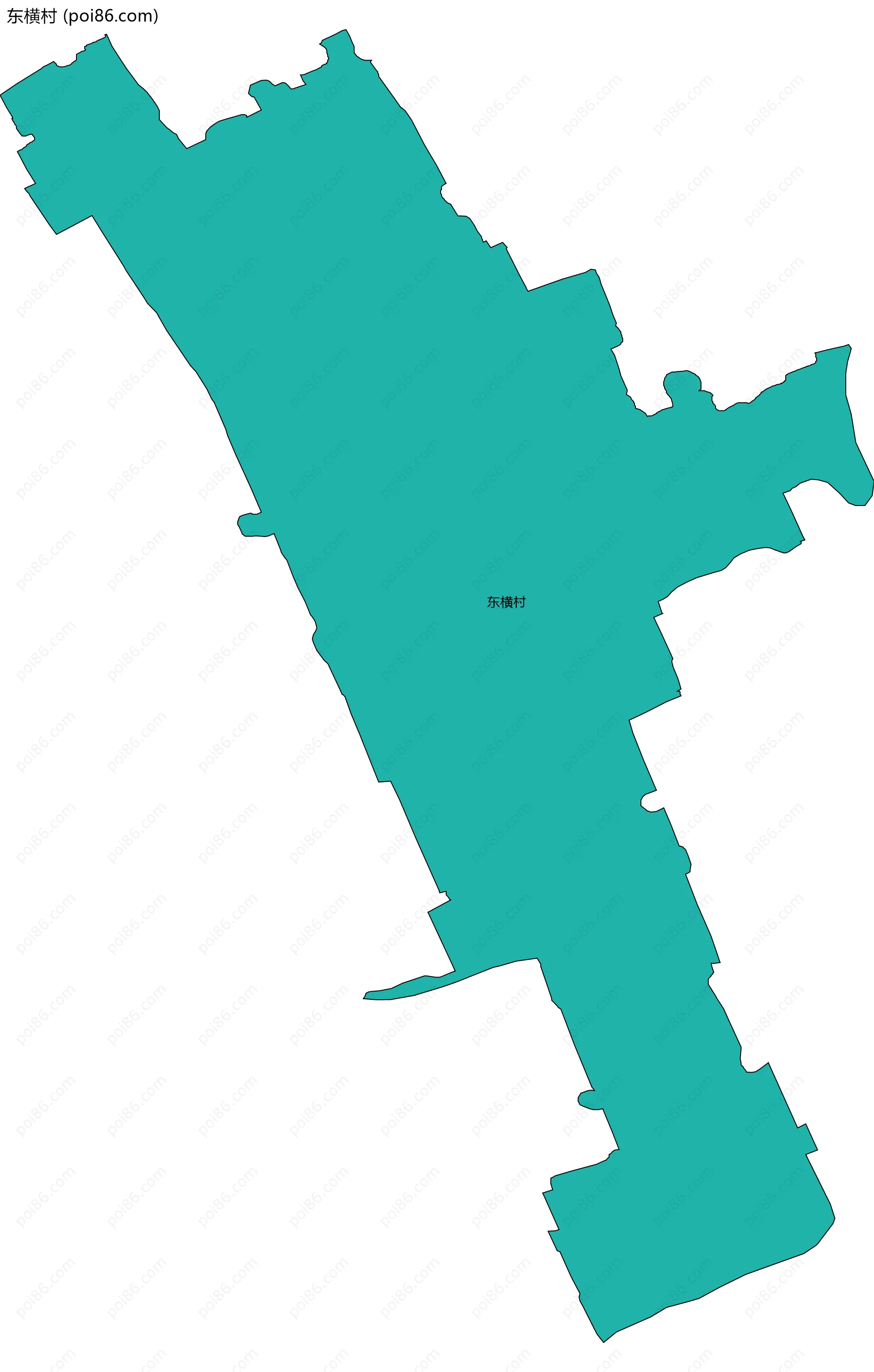 东横村边界地图