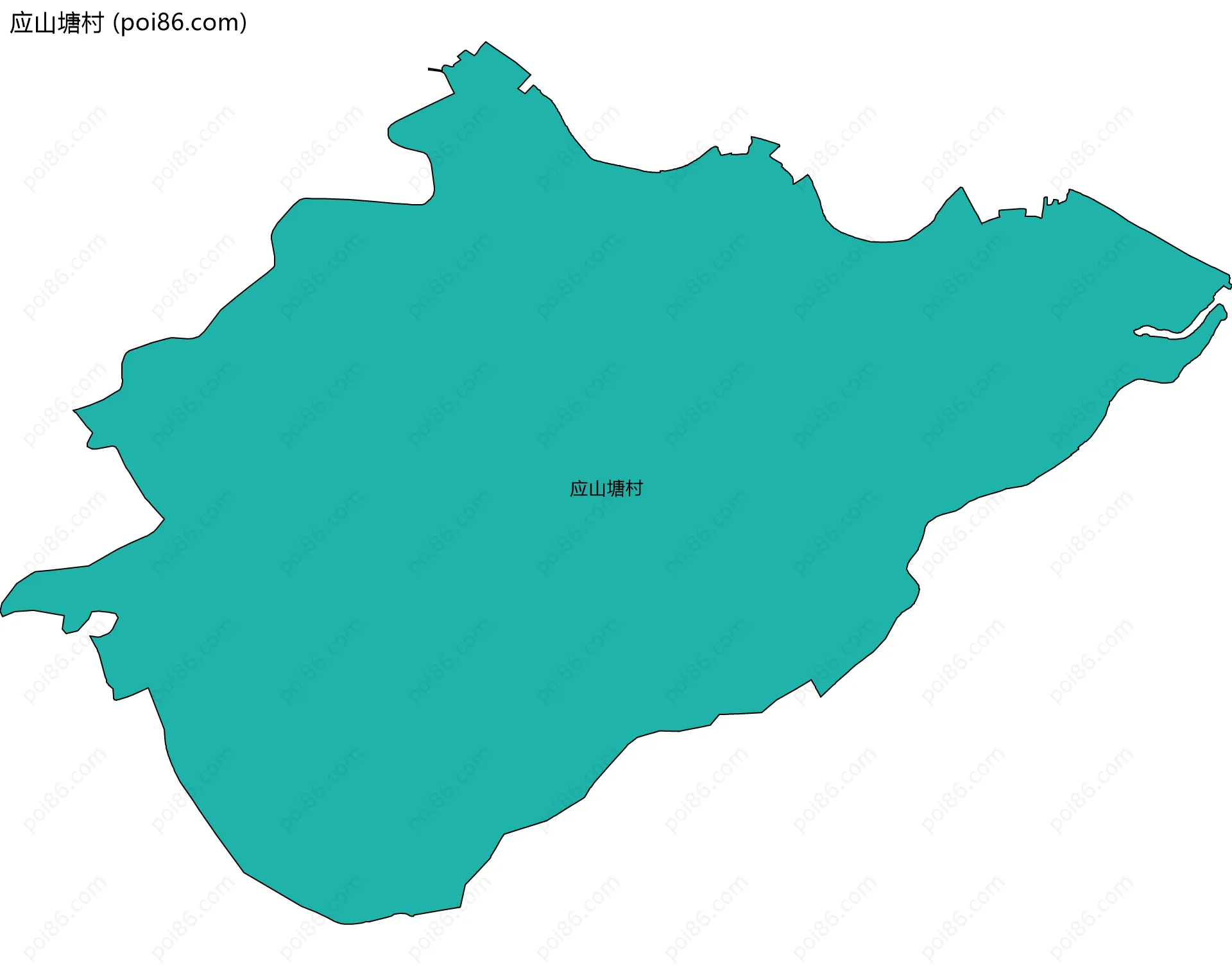 应山塘村边界地图