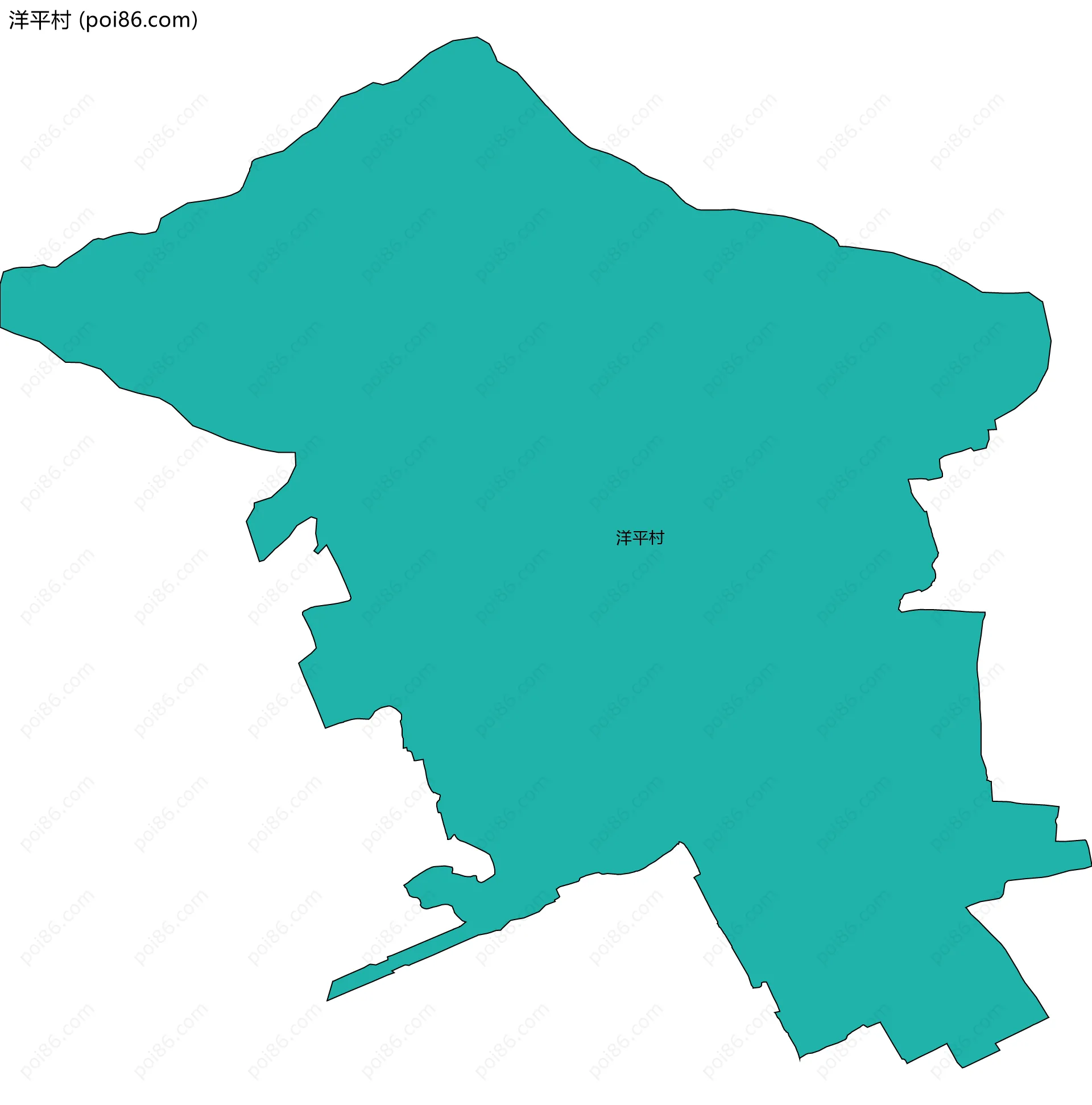 洋平村边界地图