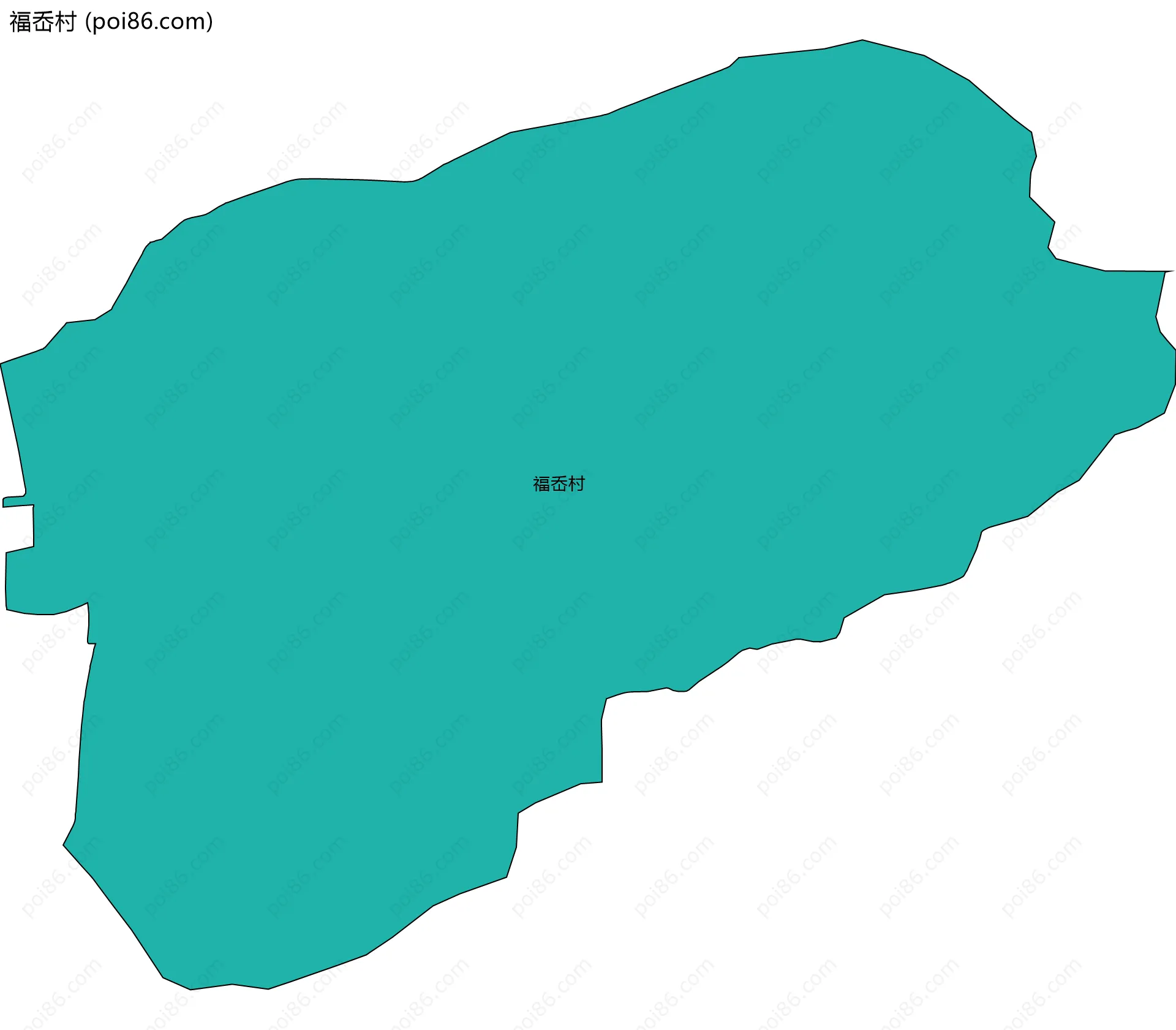 福岙村边界地图