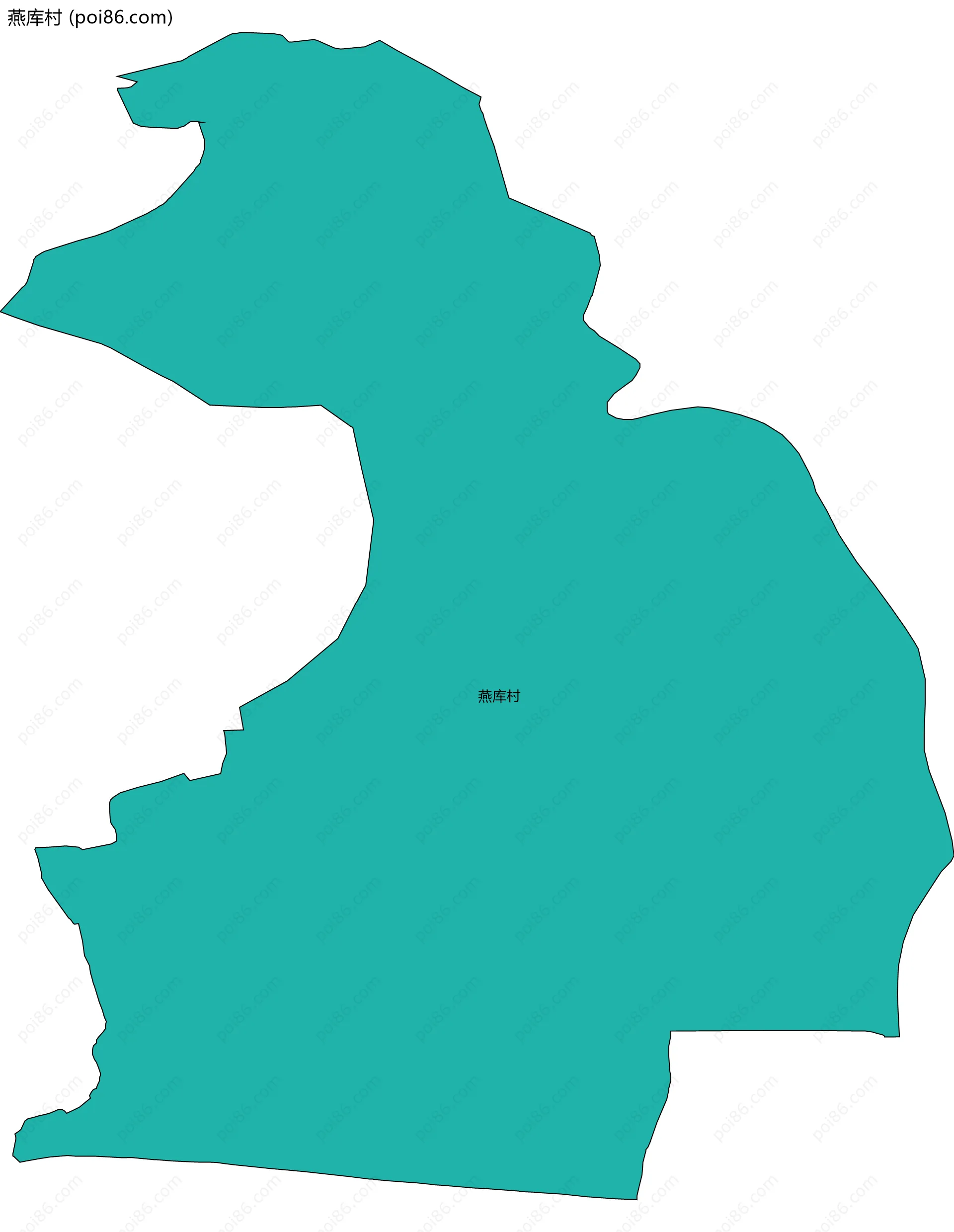 燕库村边界地图