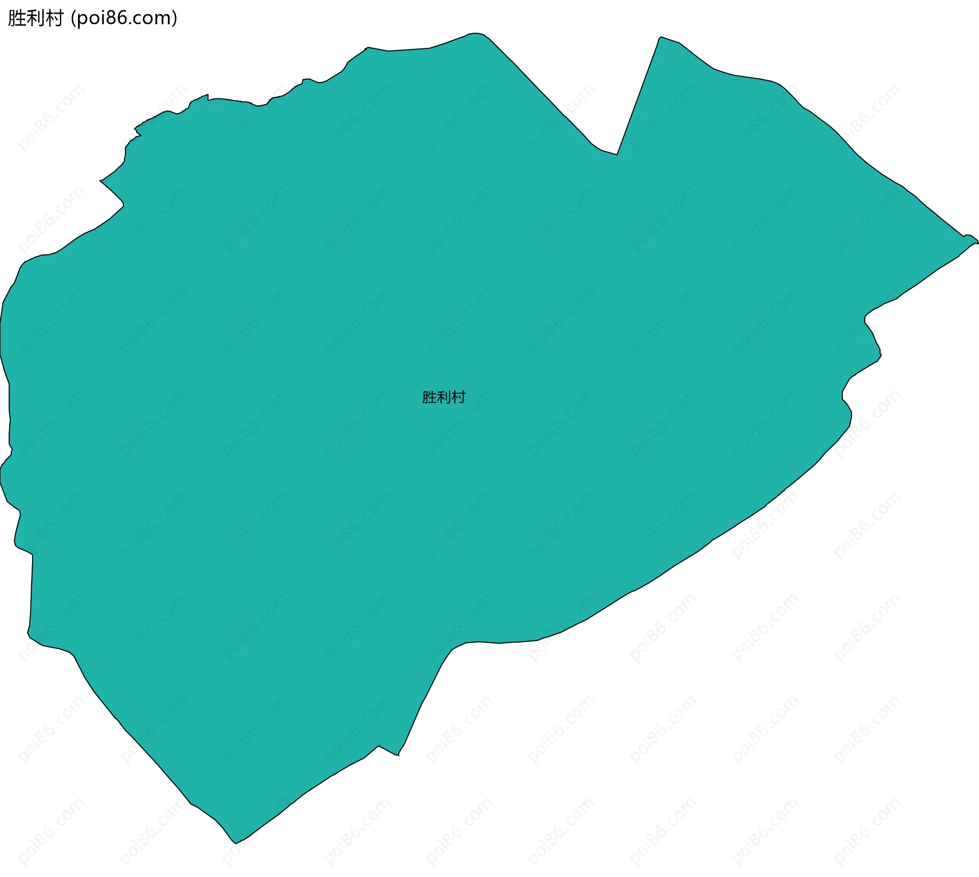 胜利村边界地图