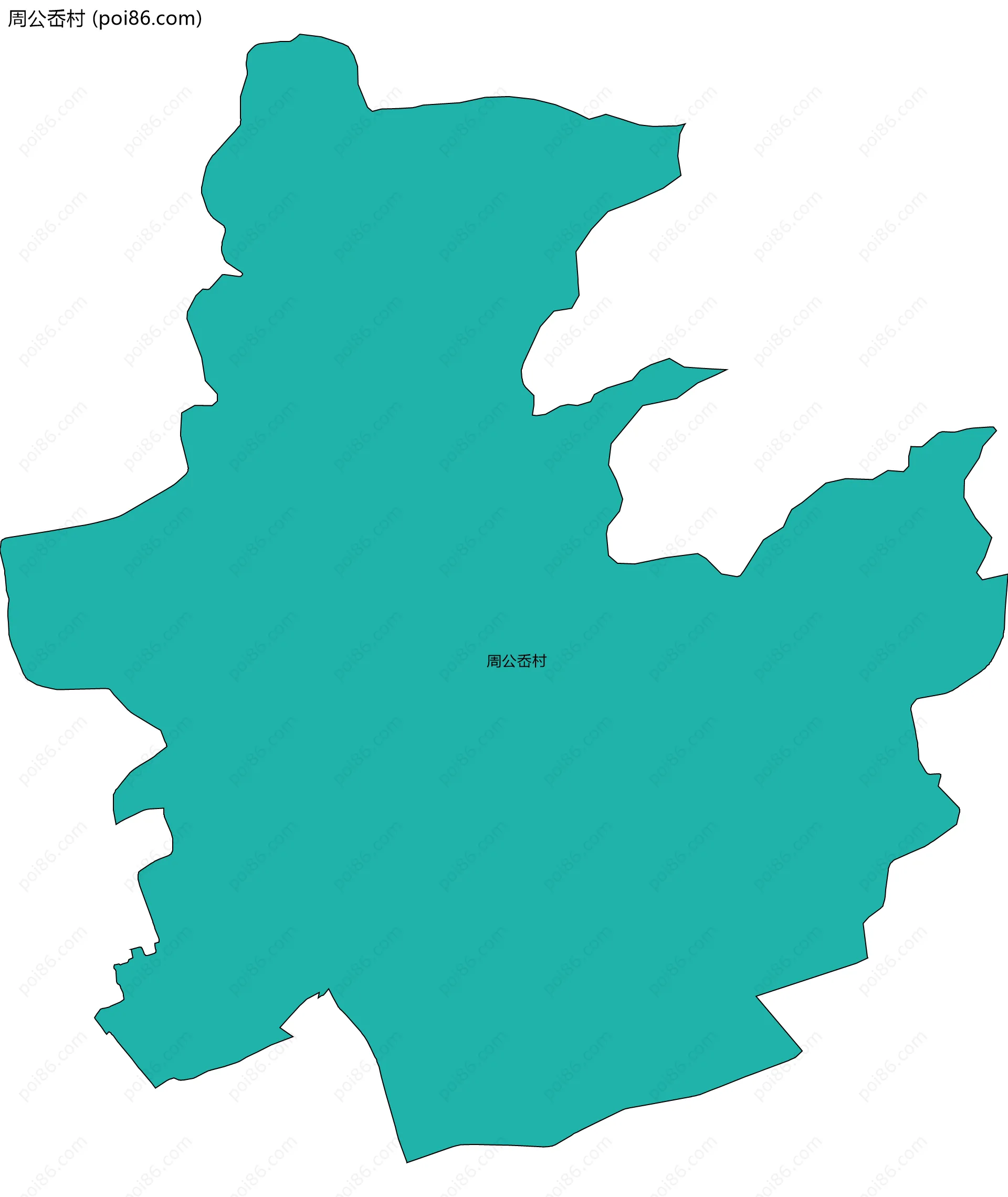 周公岙村边界地图