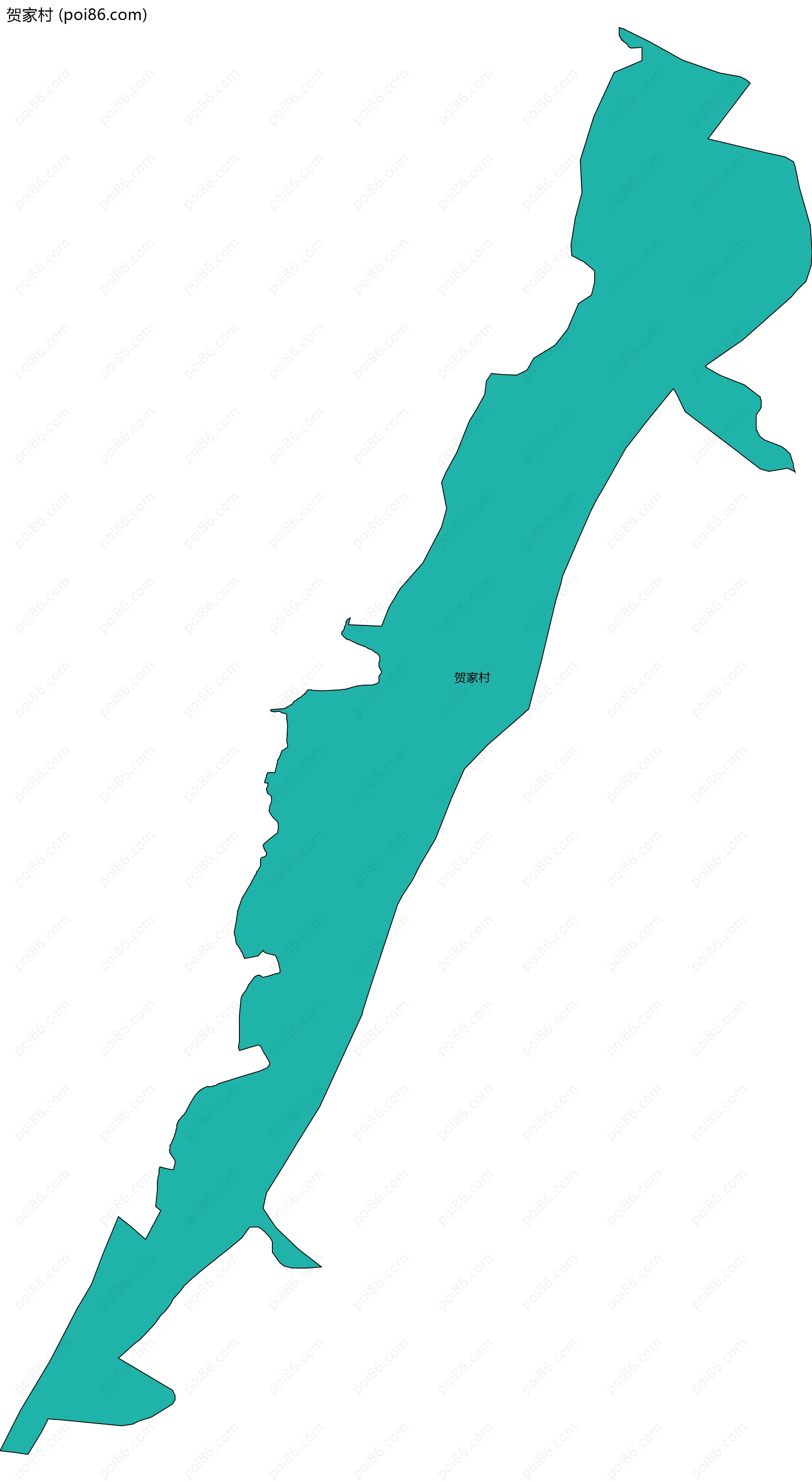 贺家村边界地图