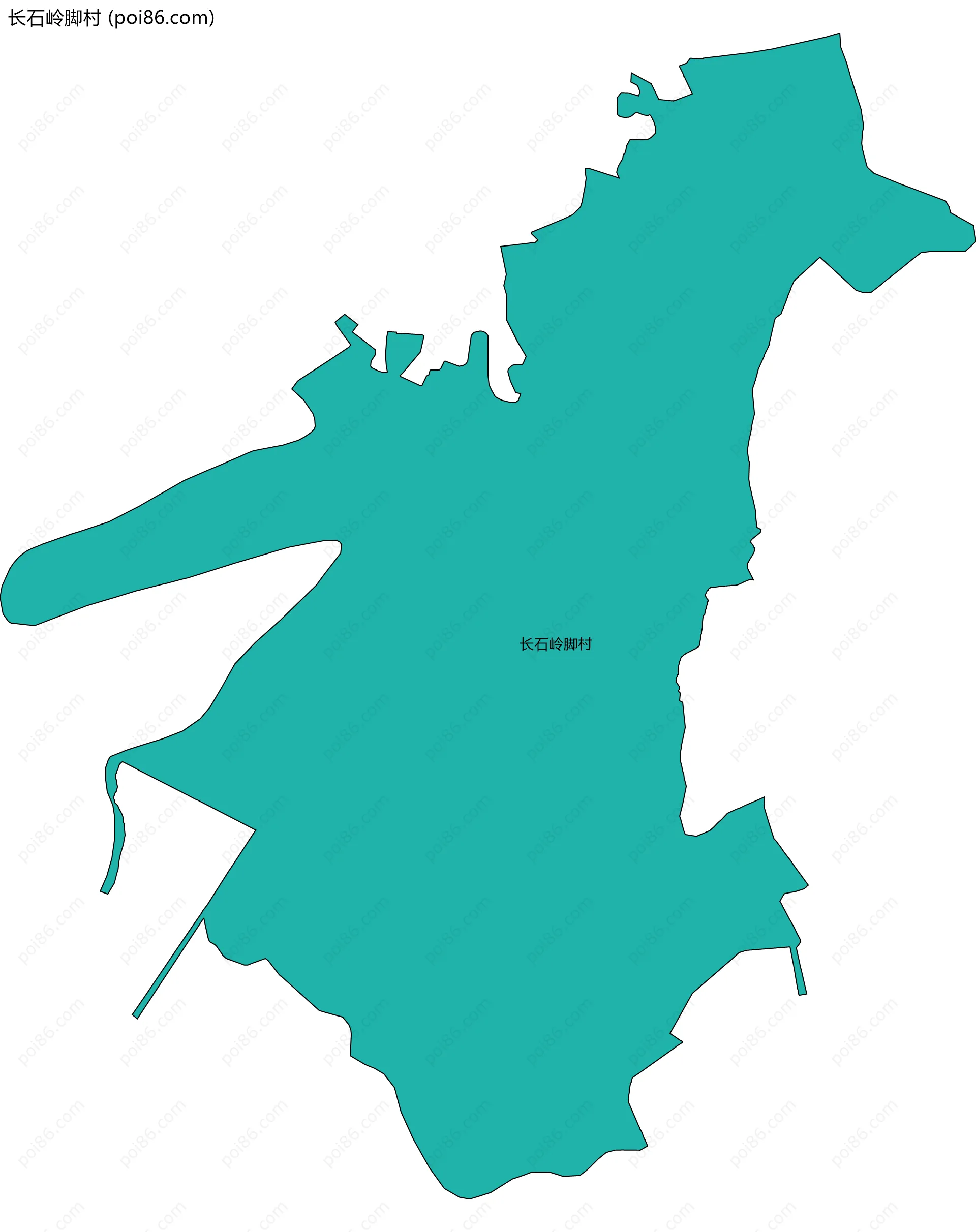 长石岭脚村边界地图