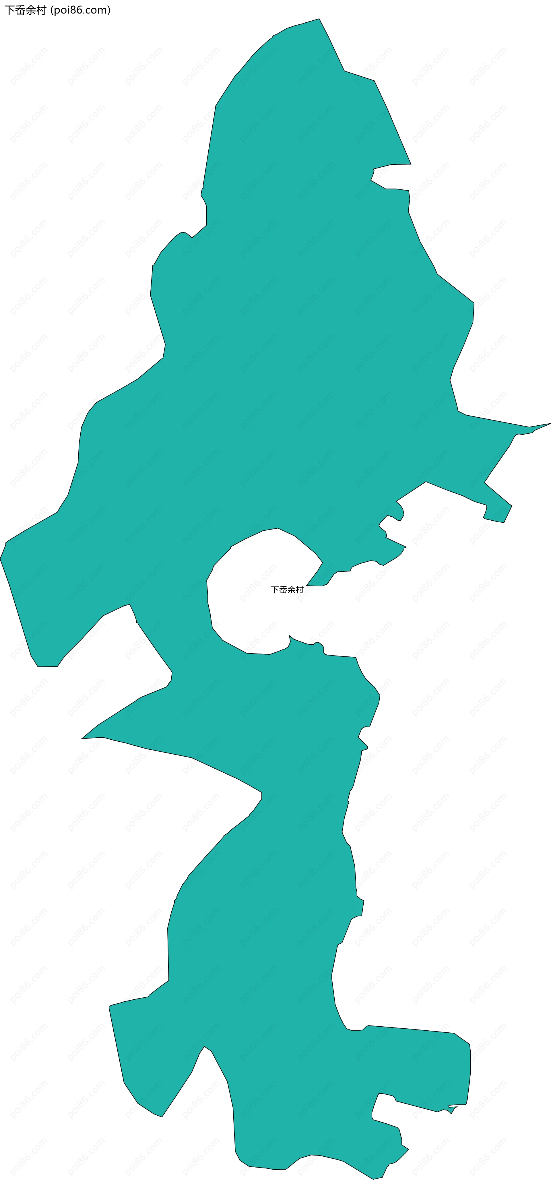 下岙余村边界地图