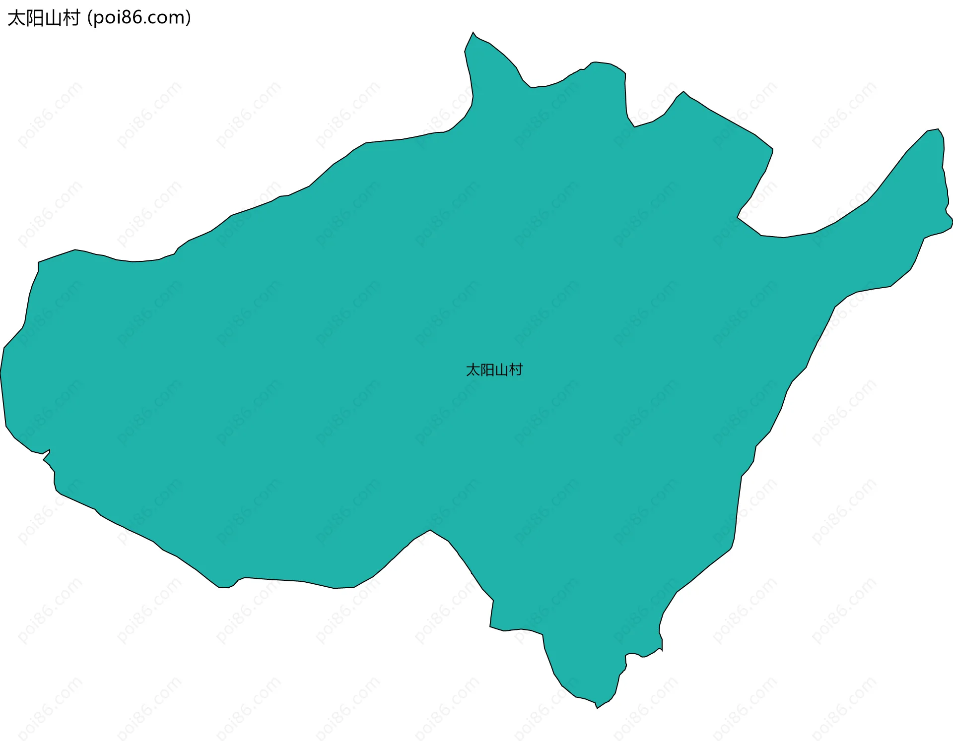 太阳山村边界地图