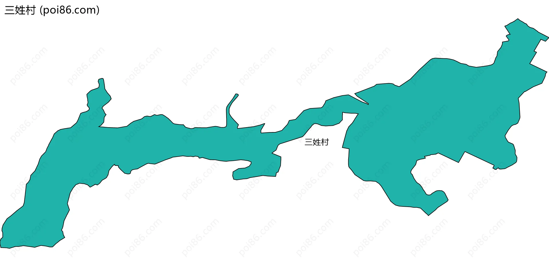 三姓村边界地图