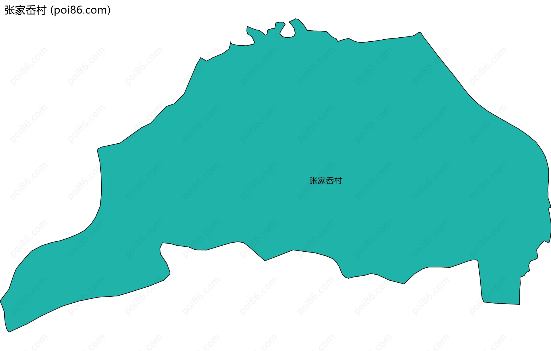 张家岙村边界地图