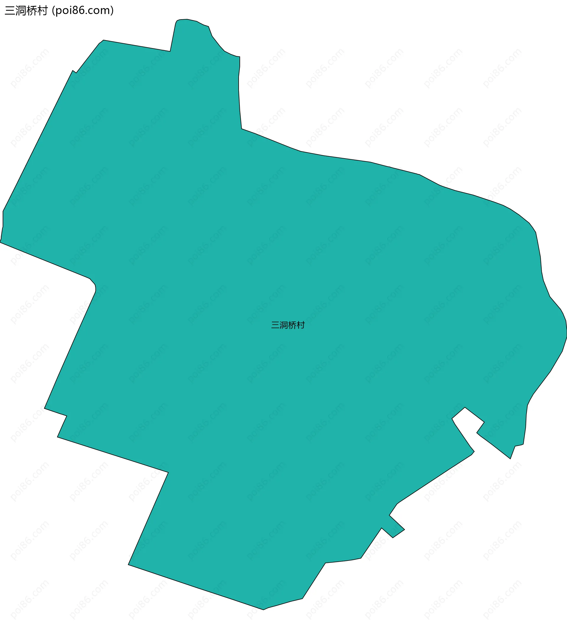 三洞桥村边界地图