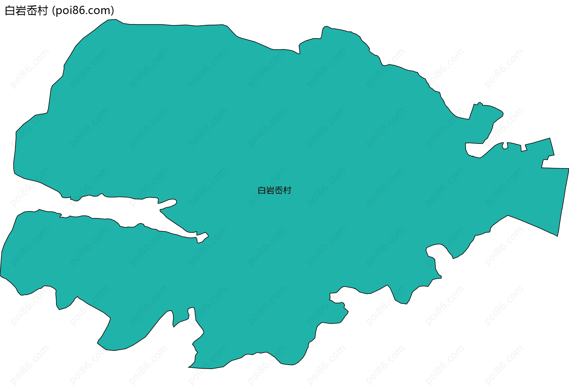 白岩岙村边界地图