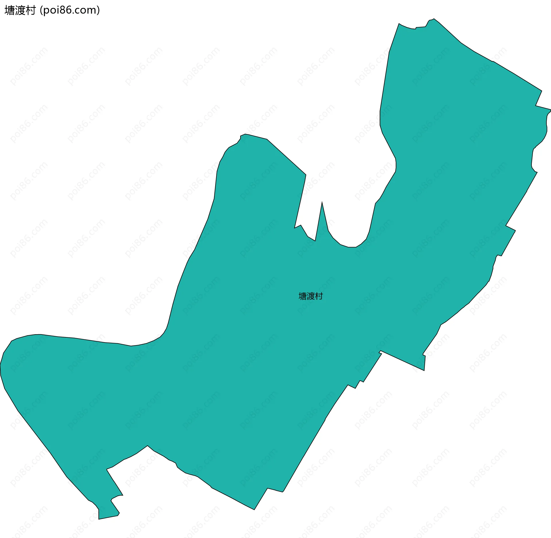 塘渡村边界地图