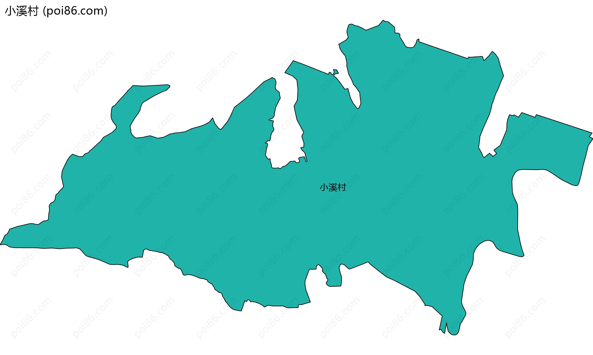 小溪村边界地图