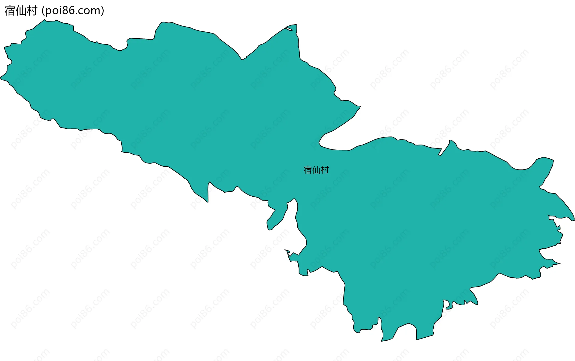 宿仙村边界地图