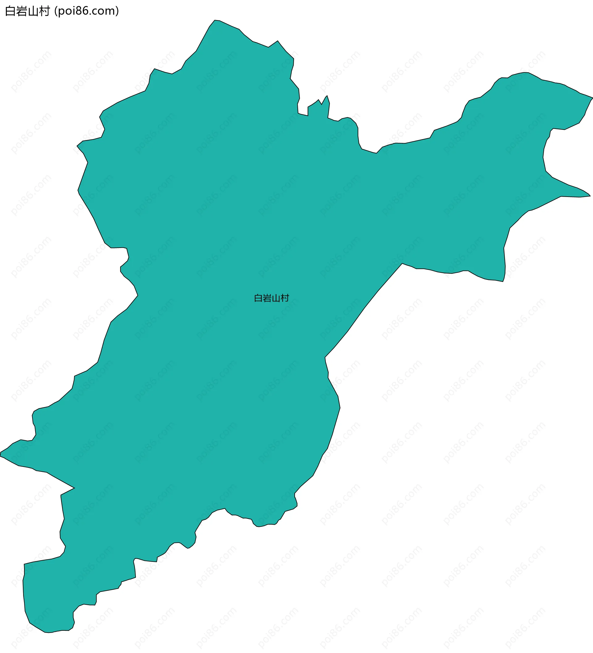 白岩山村边界地图