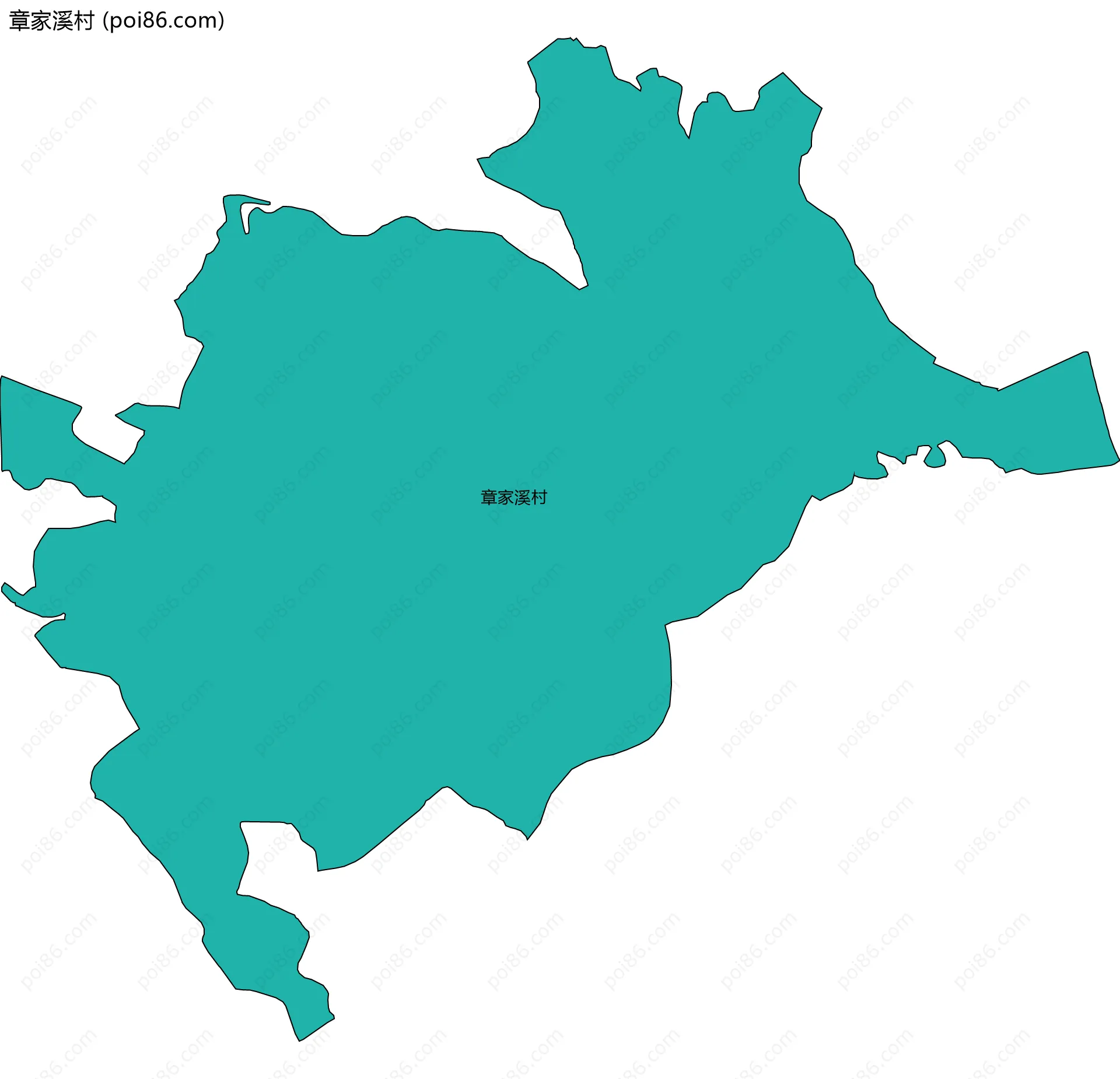 章家溪村边界地图