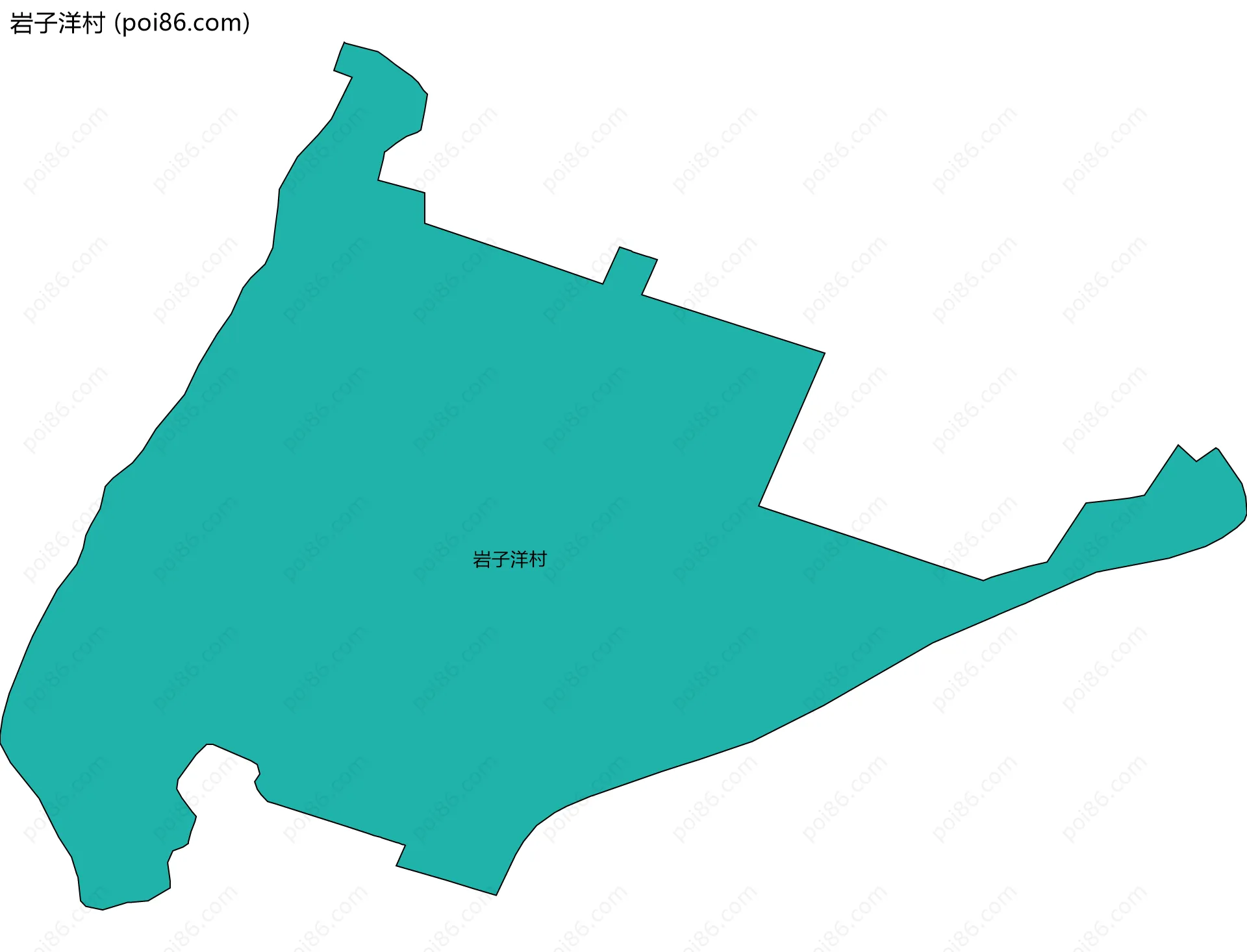 岩子洋村边界地图
