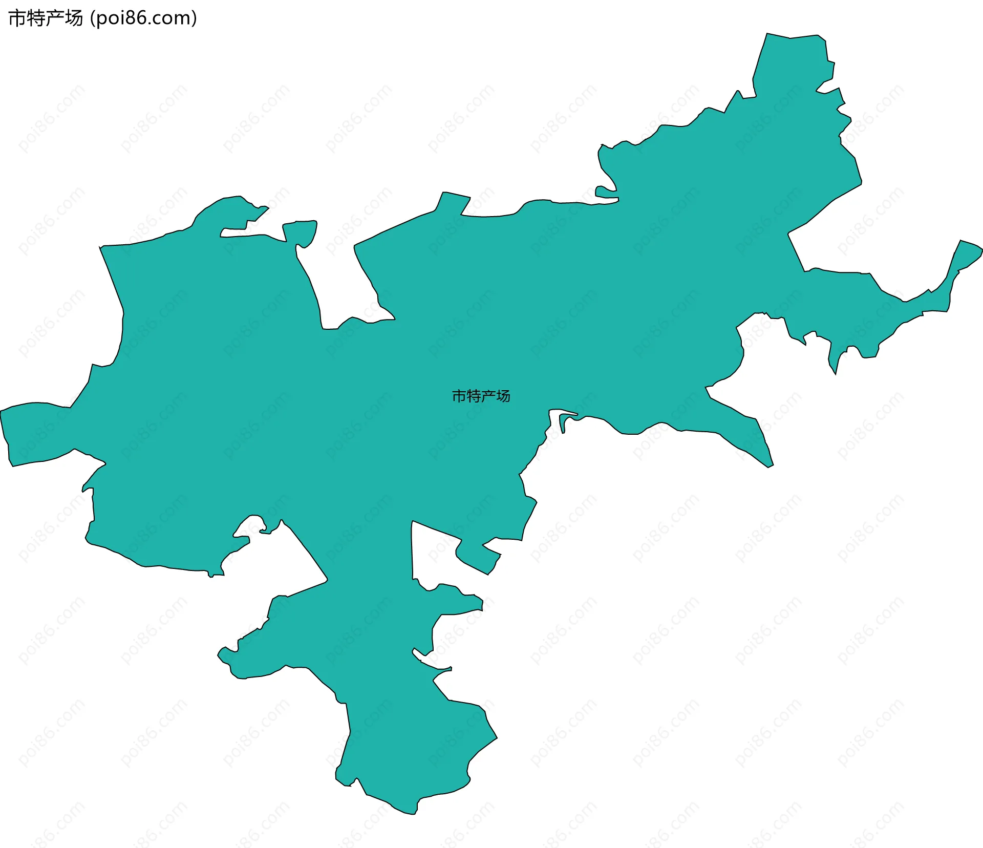 市特产场边界地图