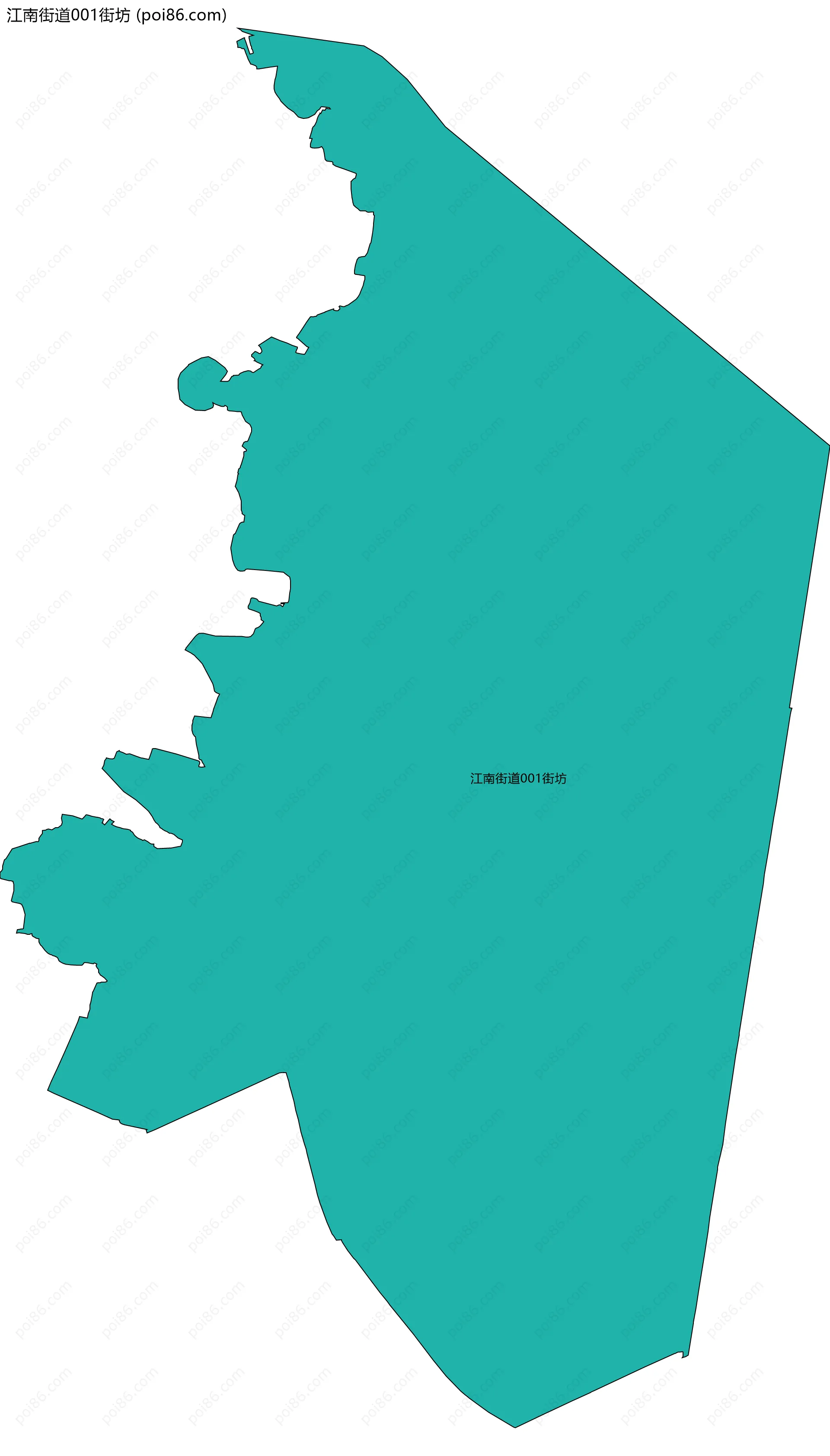 江南街道001街坊边界地图