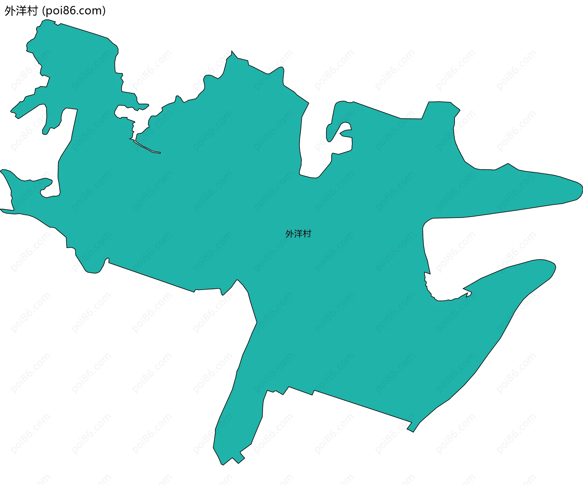 外洋村边界地图