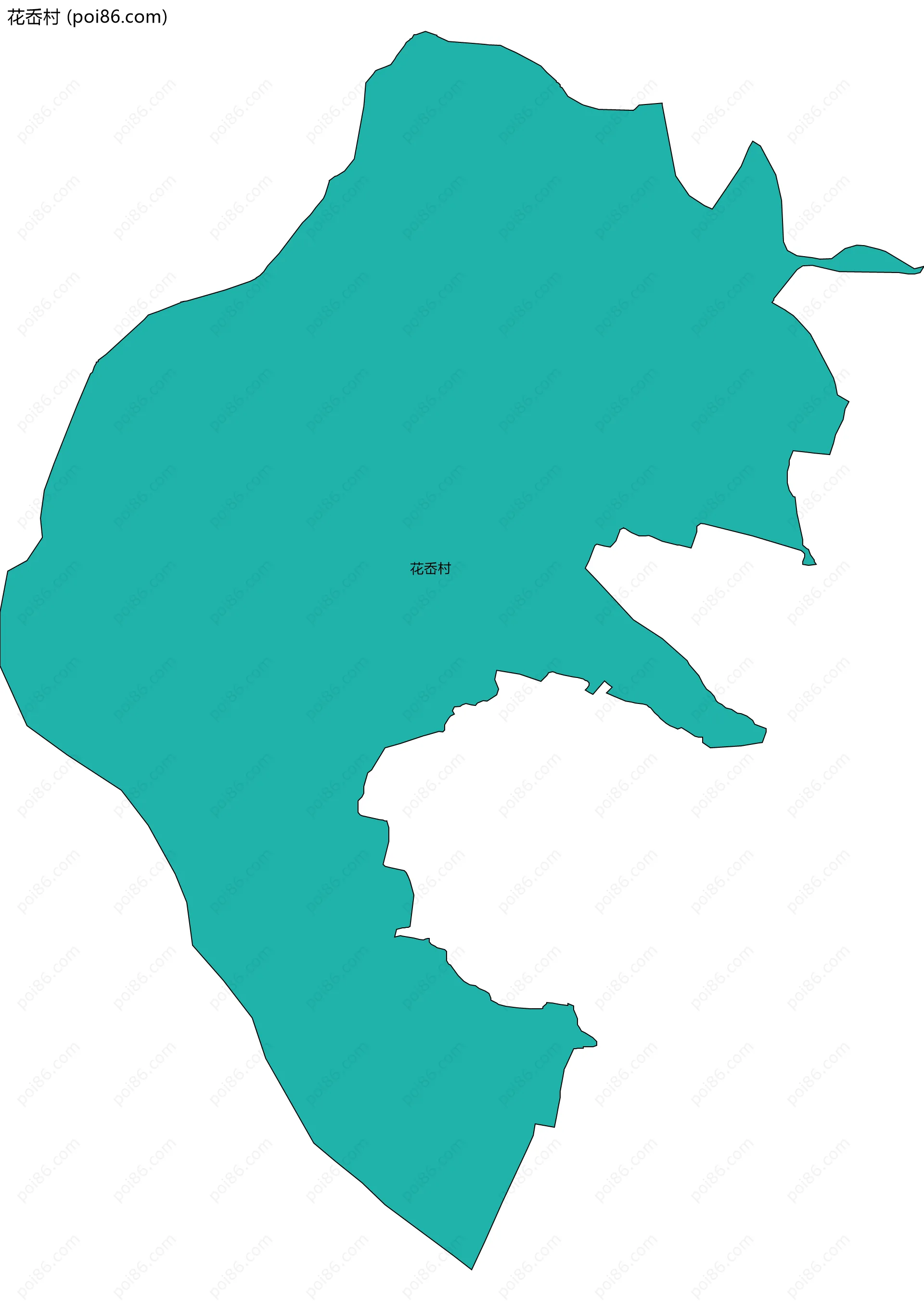 花岙村边界地图