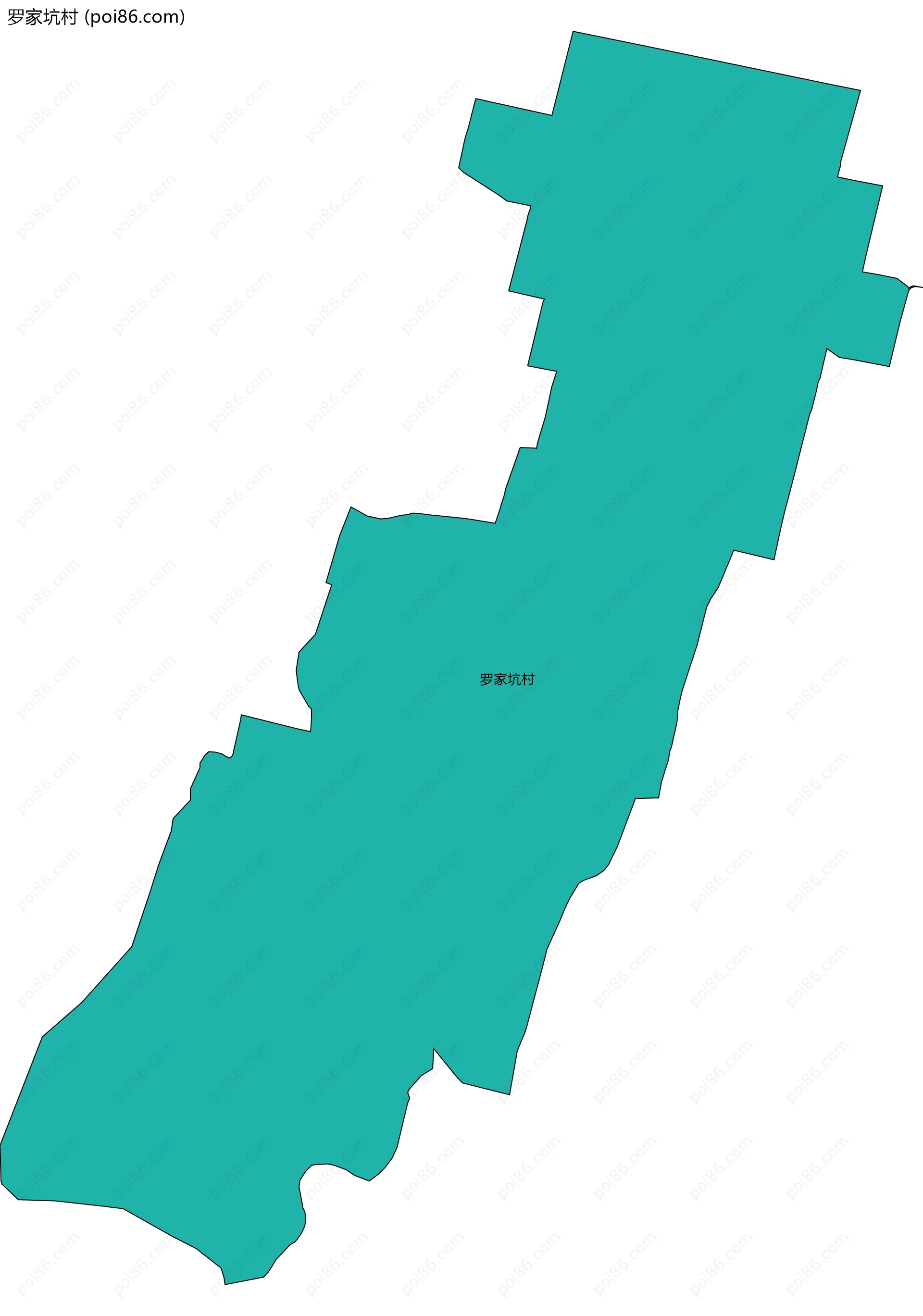 罗家坑村边界地图