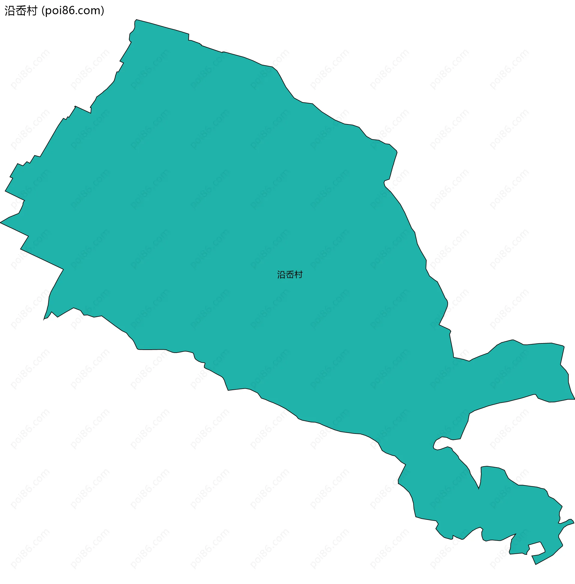 沿岙村边界地图