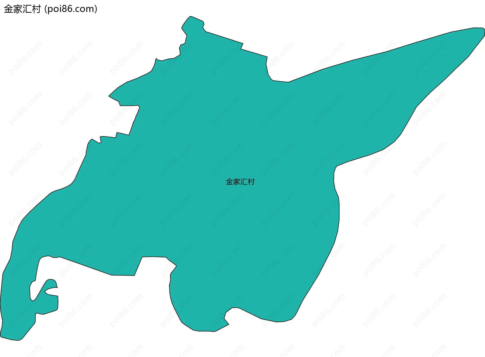 金家汇村边界地图