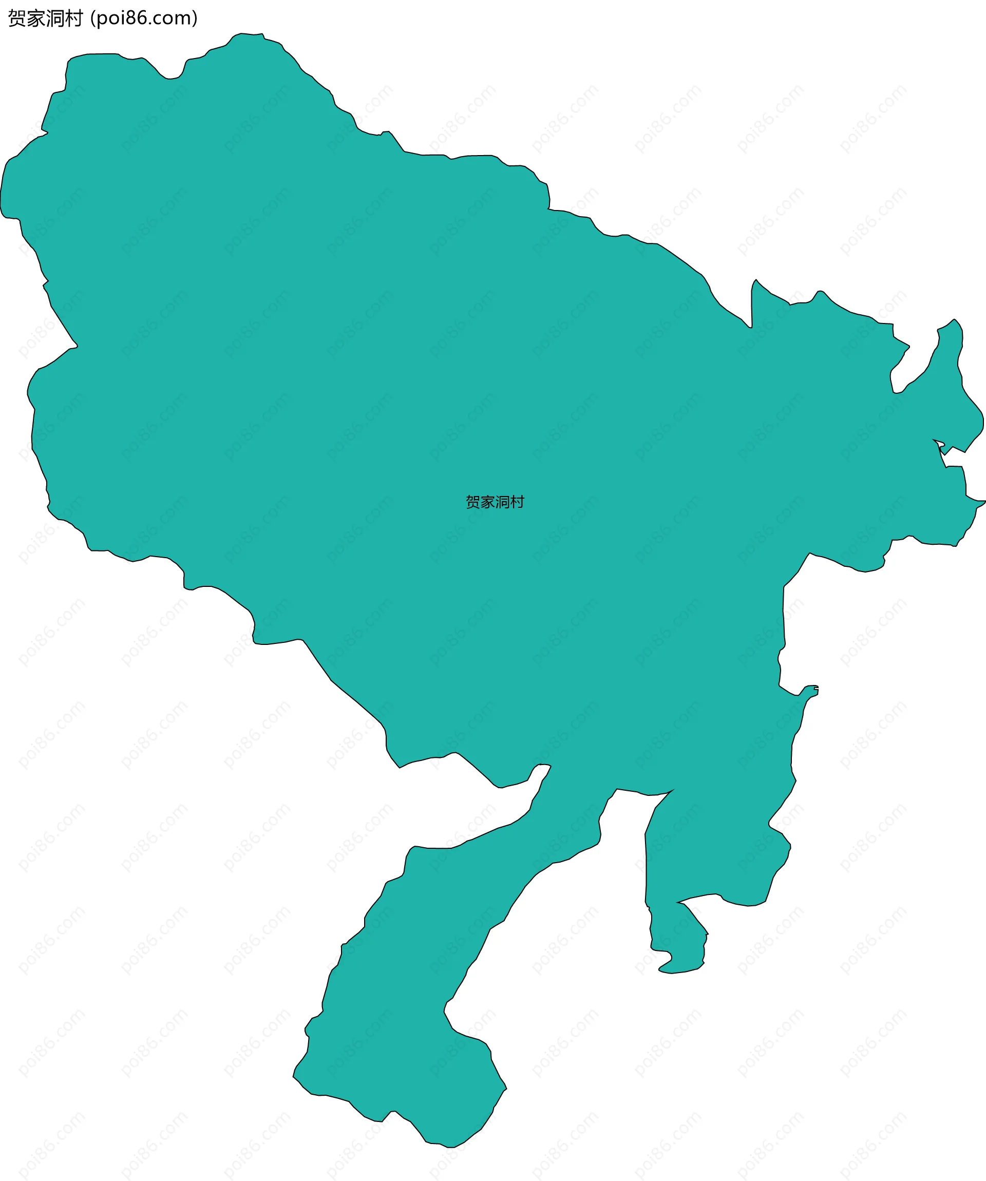 贺家洞村边界地图