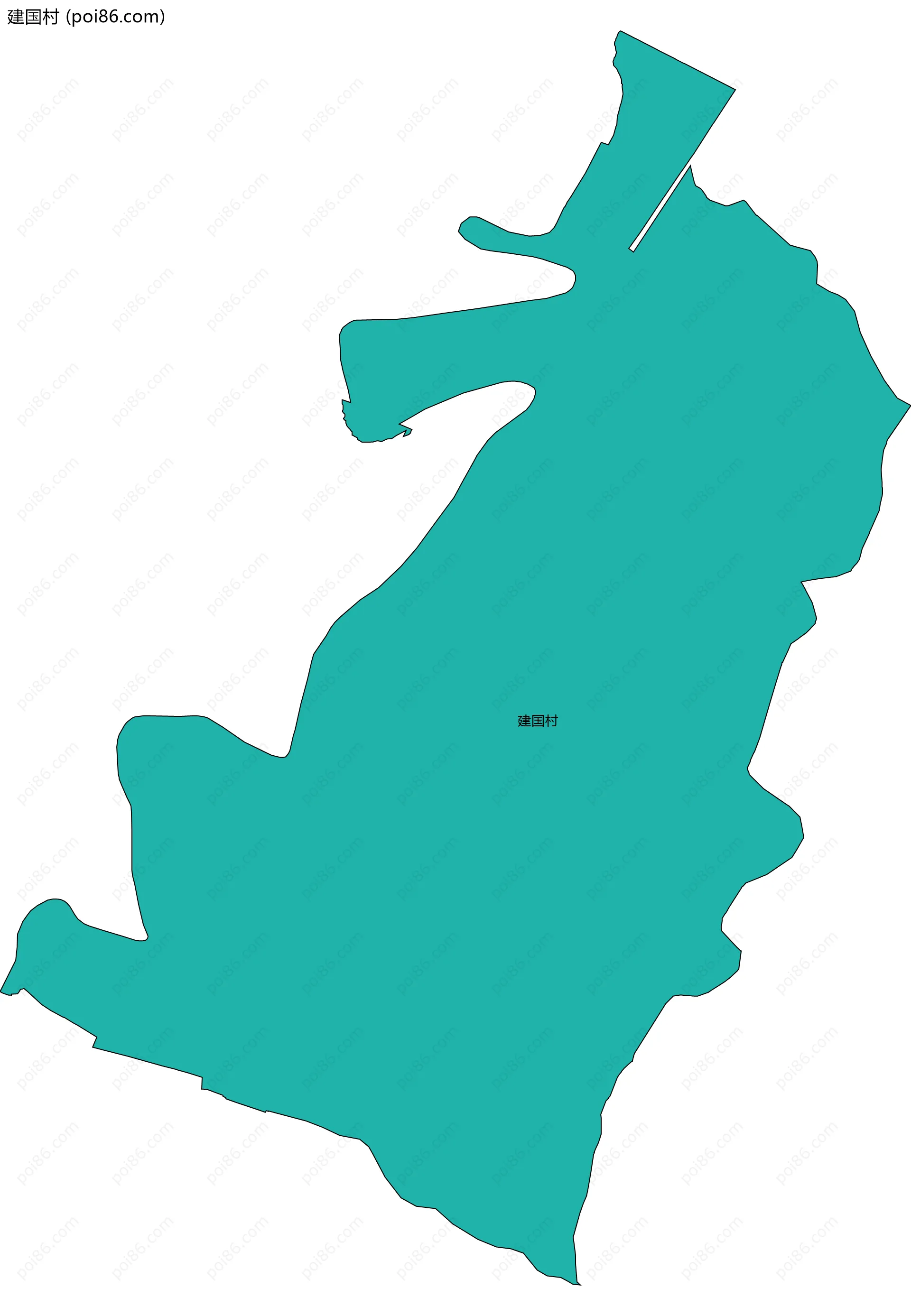 建国村边界地图