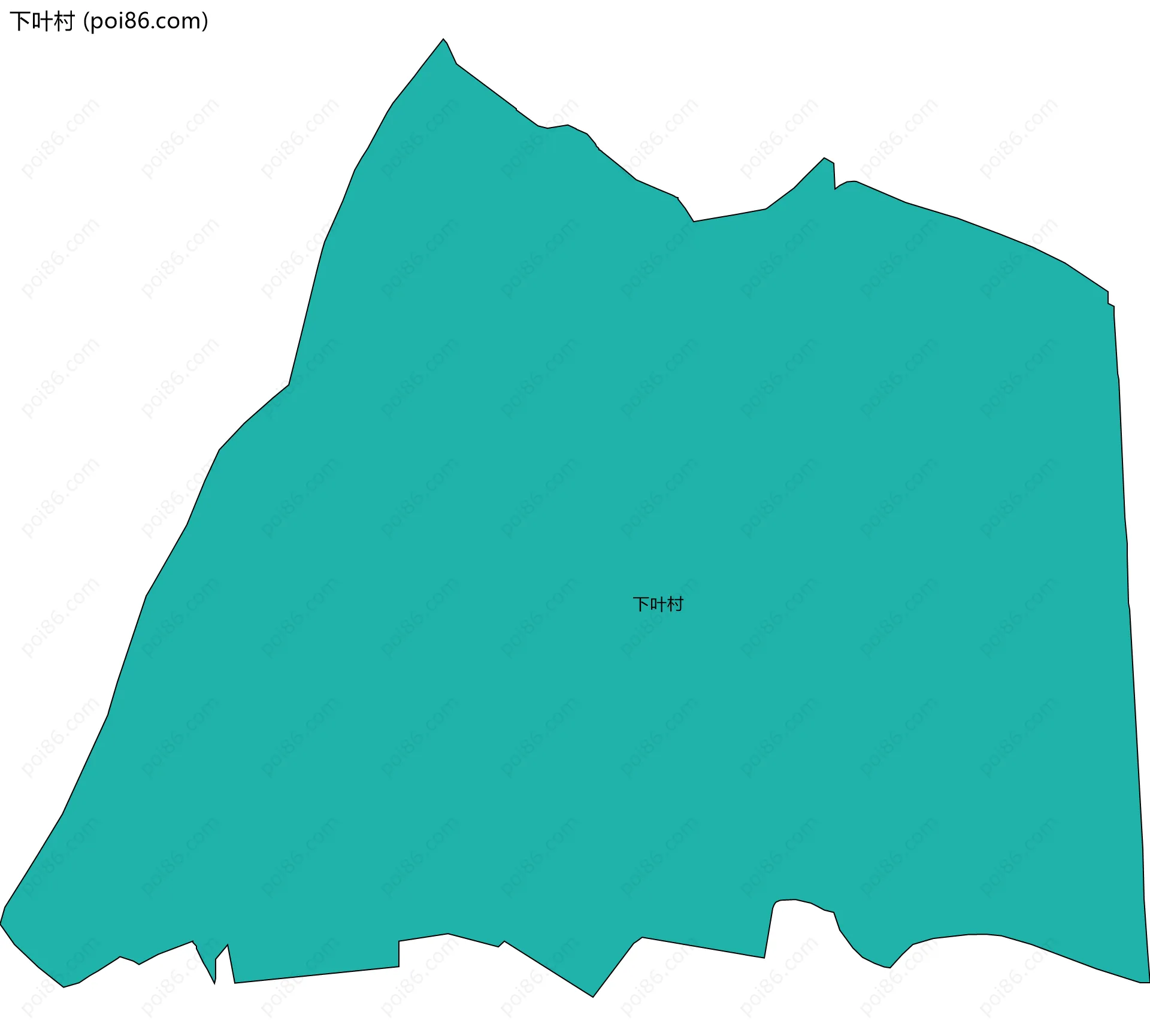 下叶村边界地图