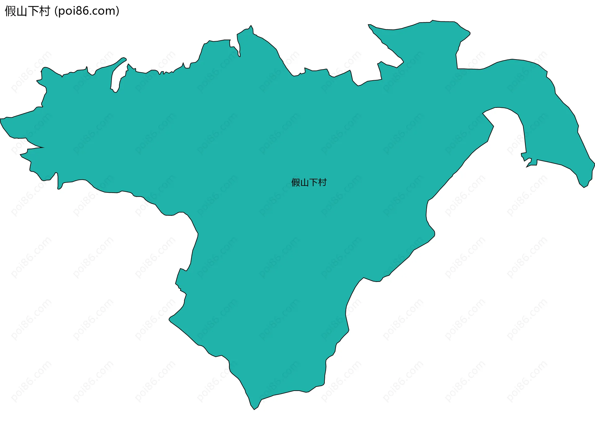 假山下村边界地图