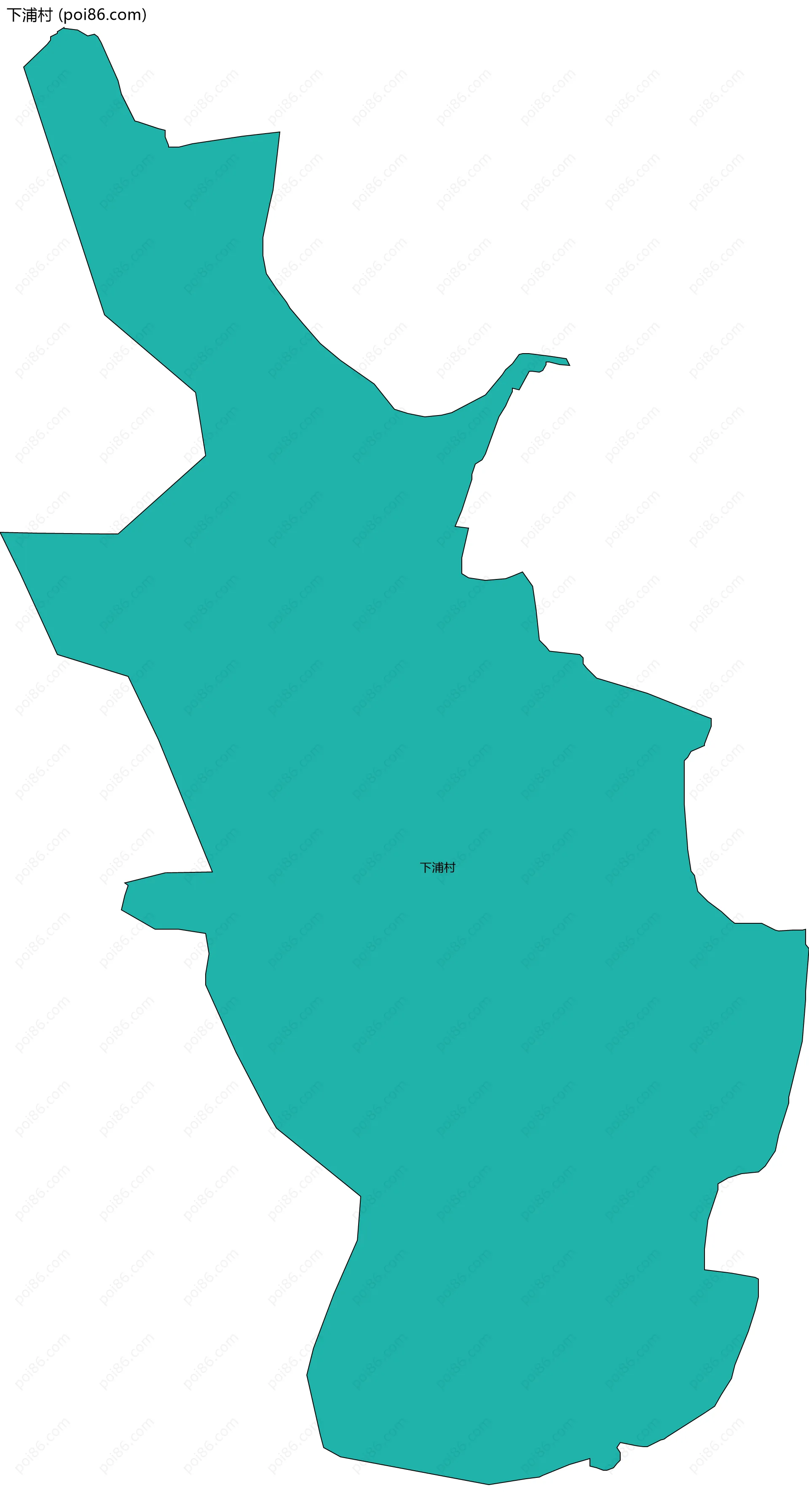 下浦村边界地图