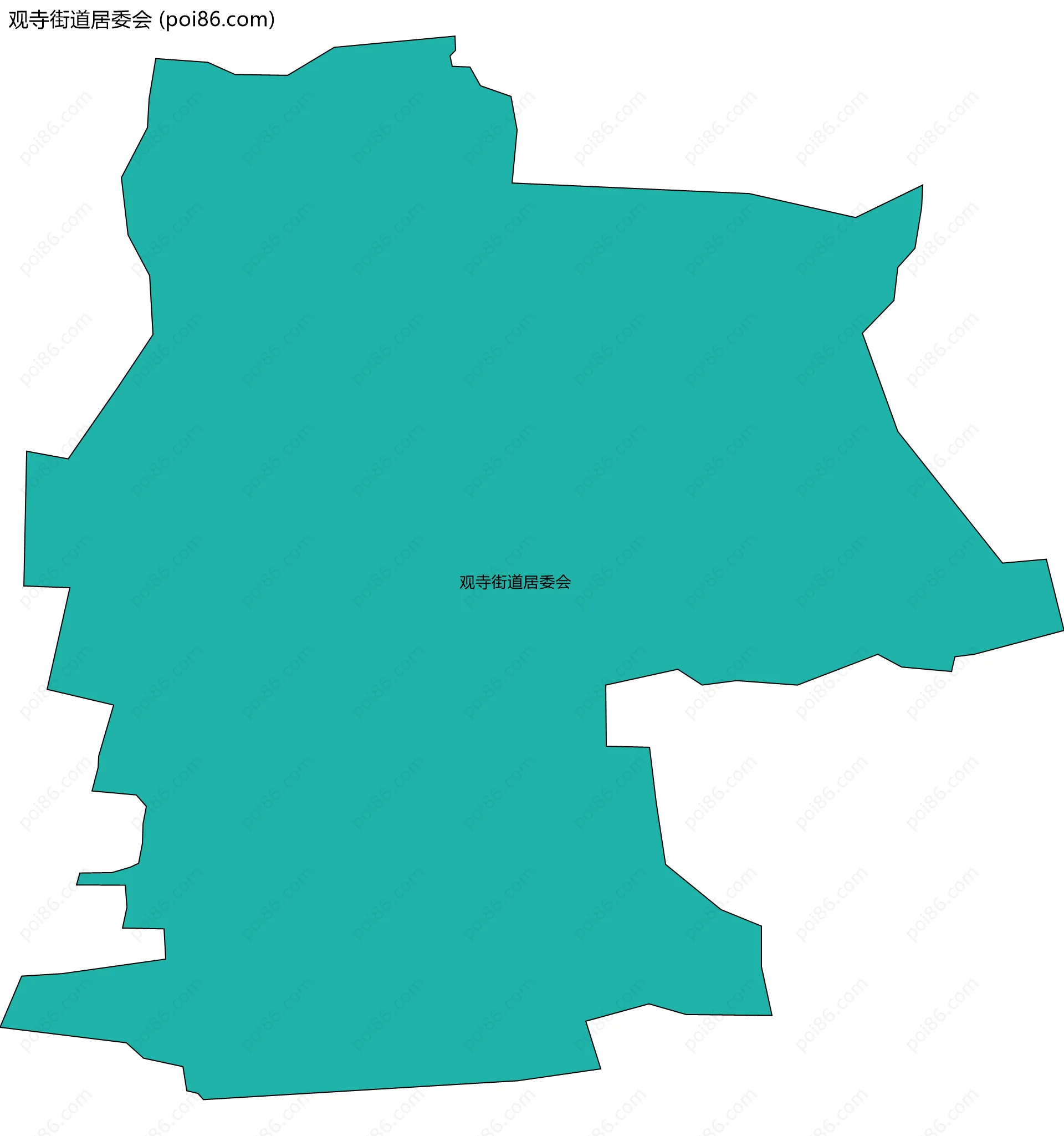 观寺街道居委会边界地图