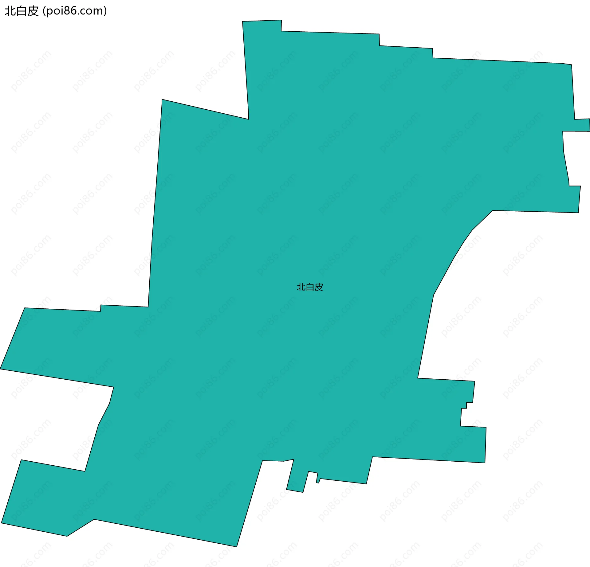 北白皮边界地图