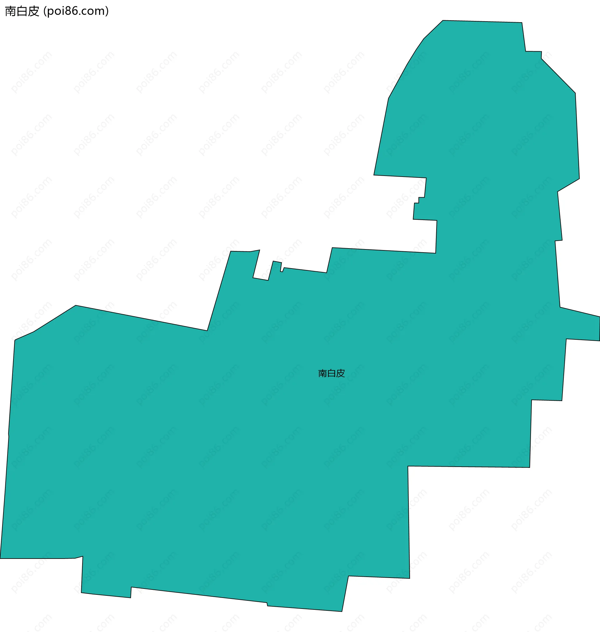 南白皮边界地图