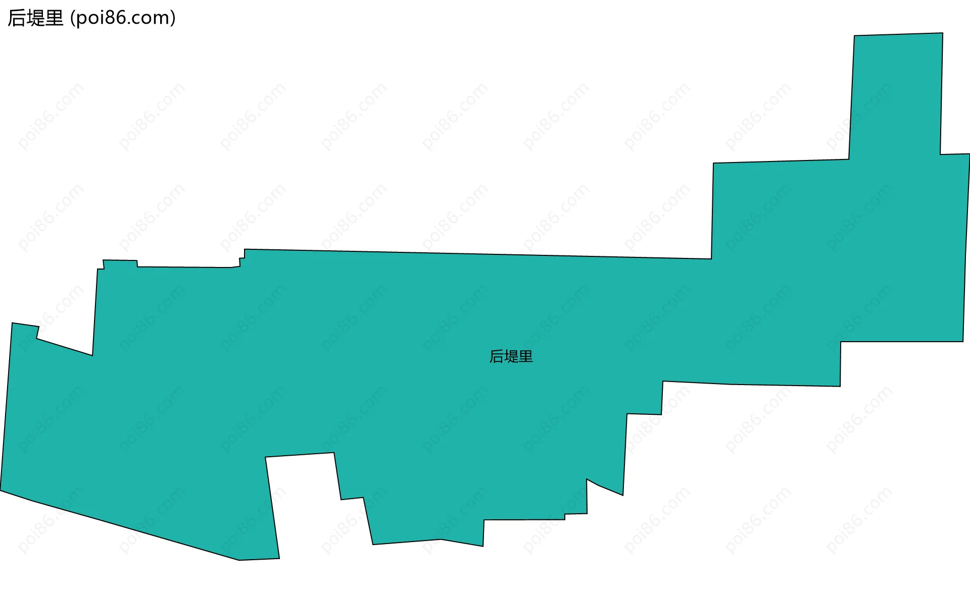 后堤里边界地图