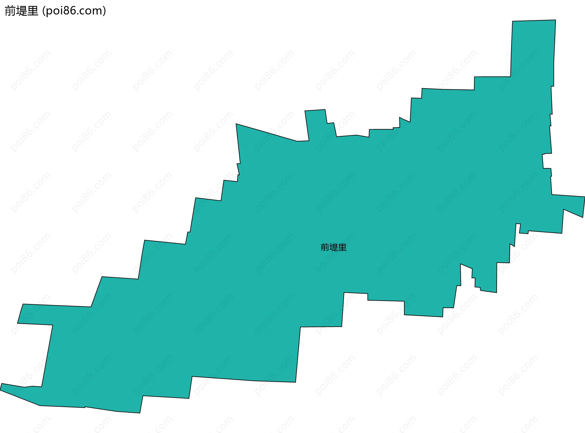 前堤里边界地图