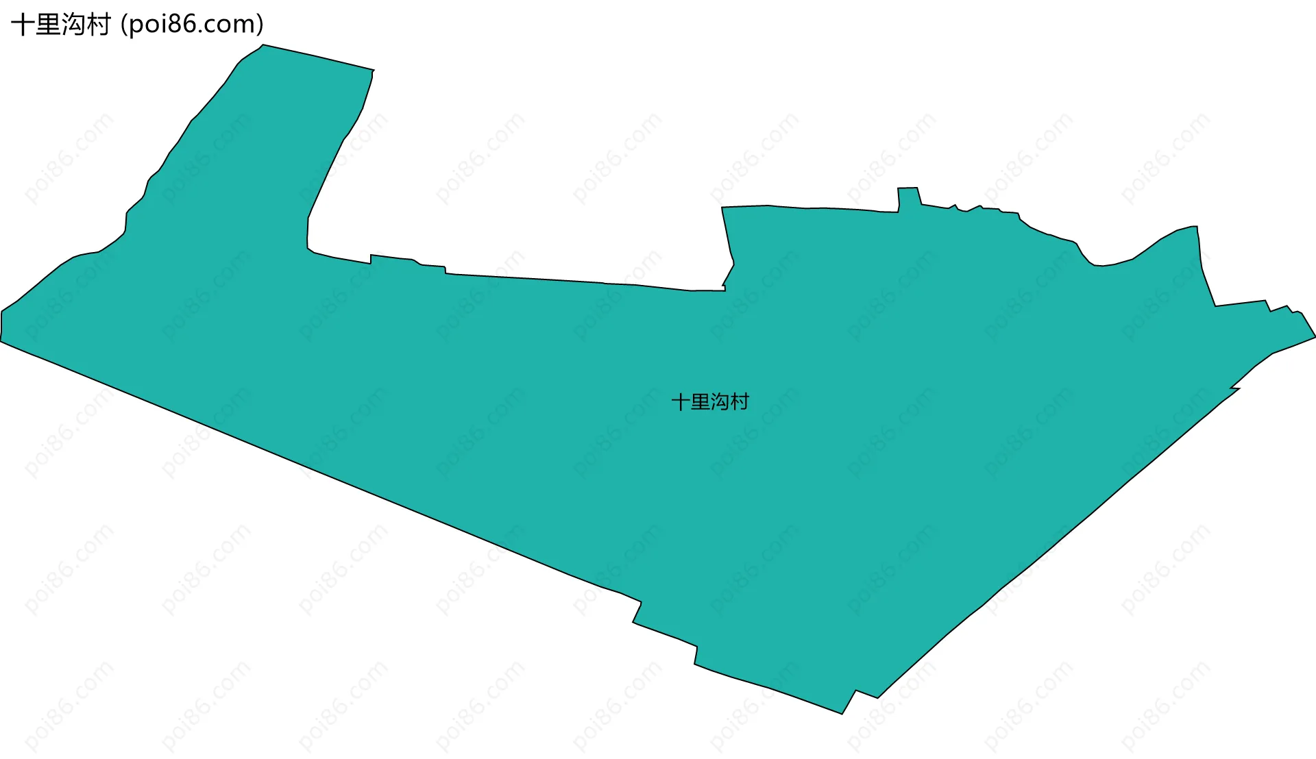 十里沟村边界地图