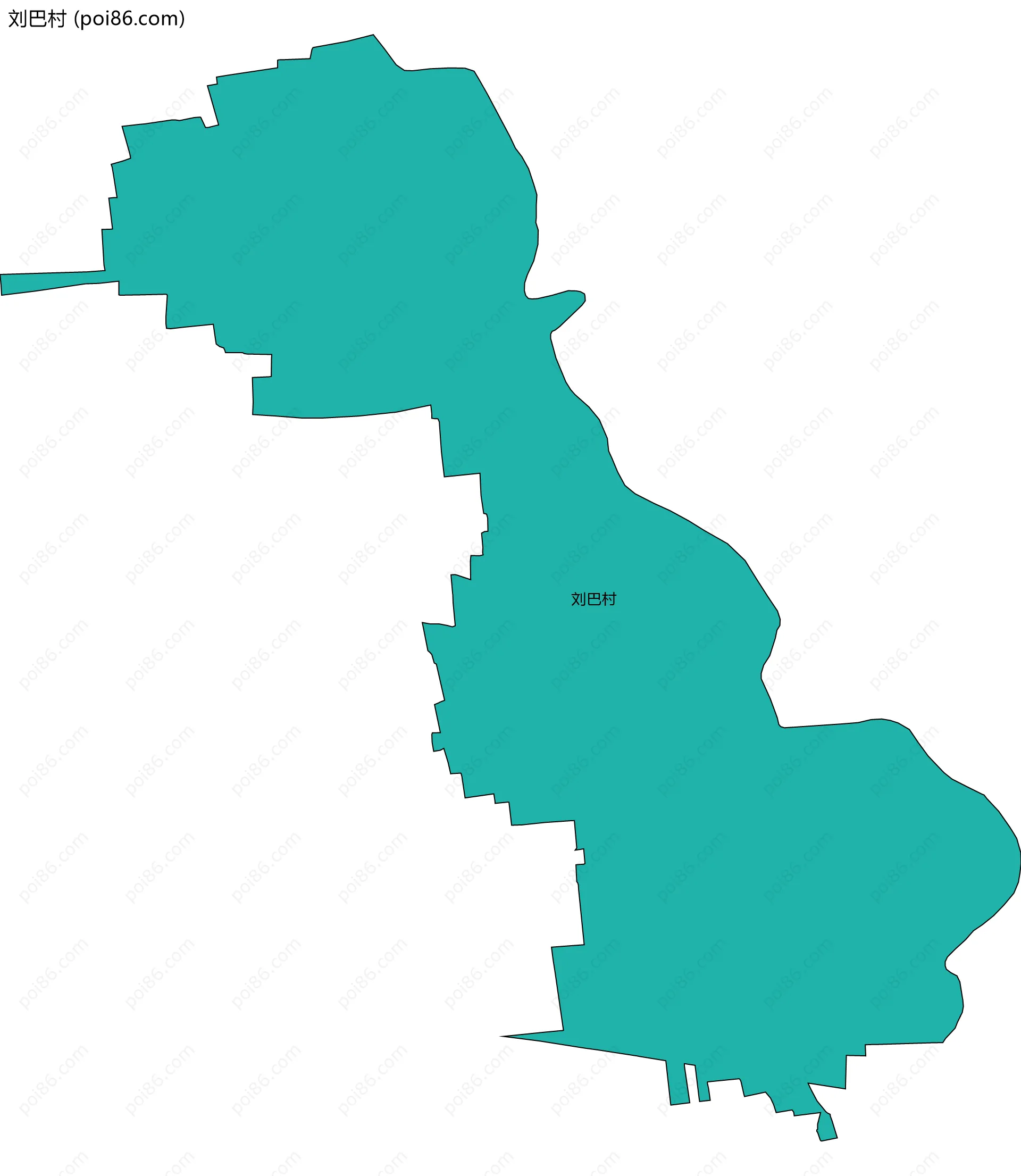 刘巴村边界地图