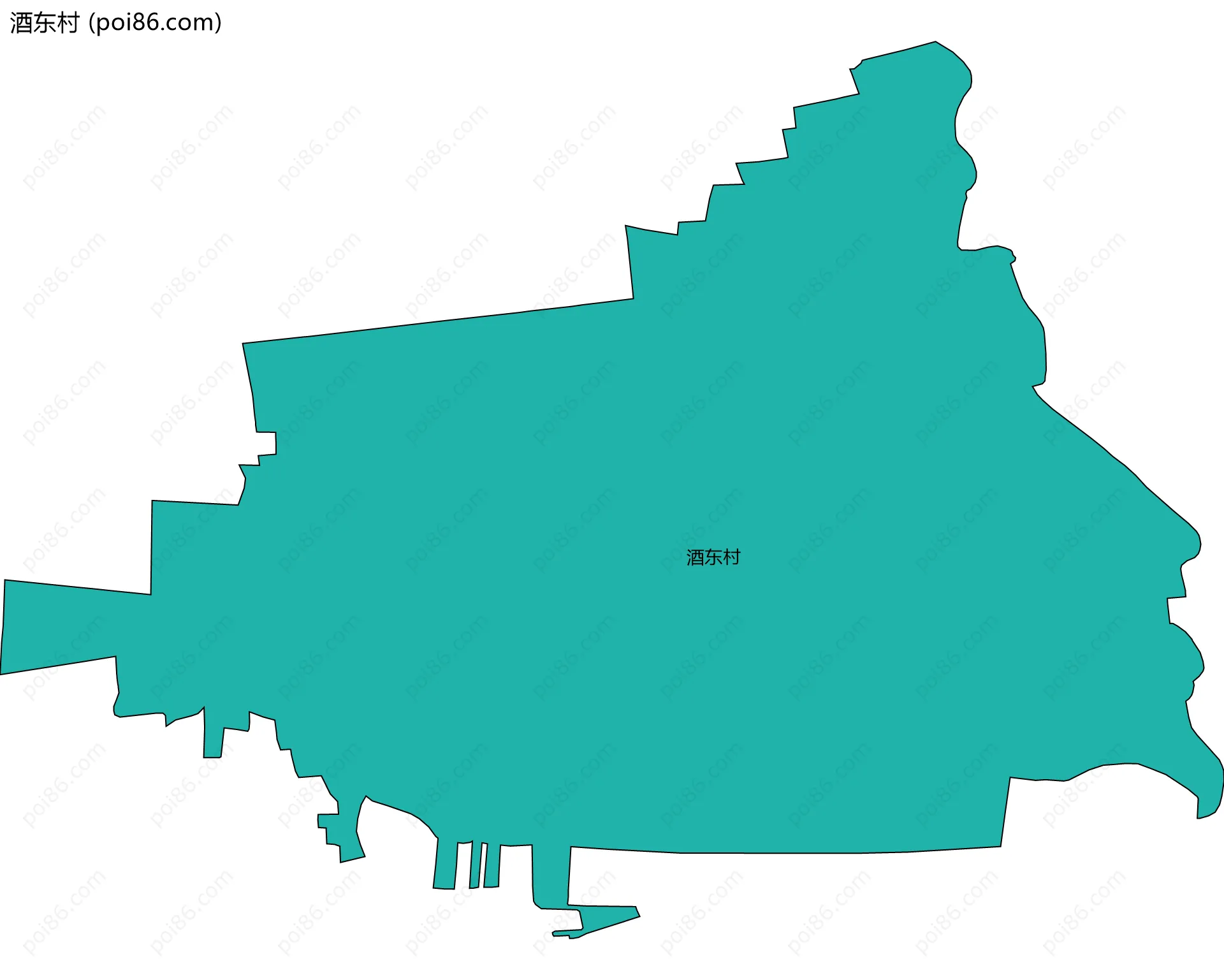 酒东村边界地图