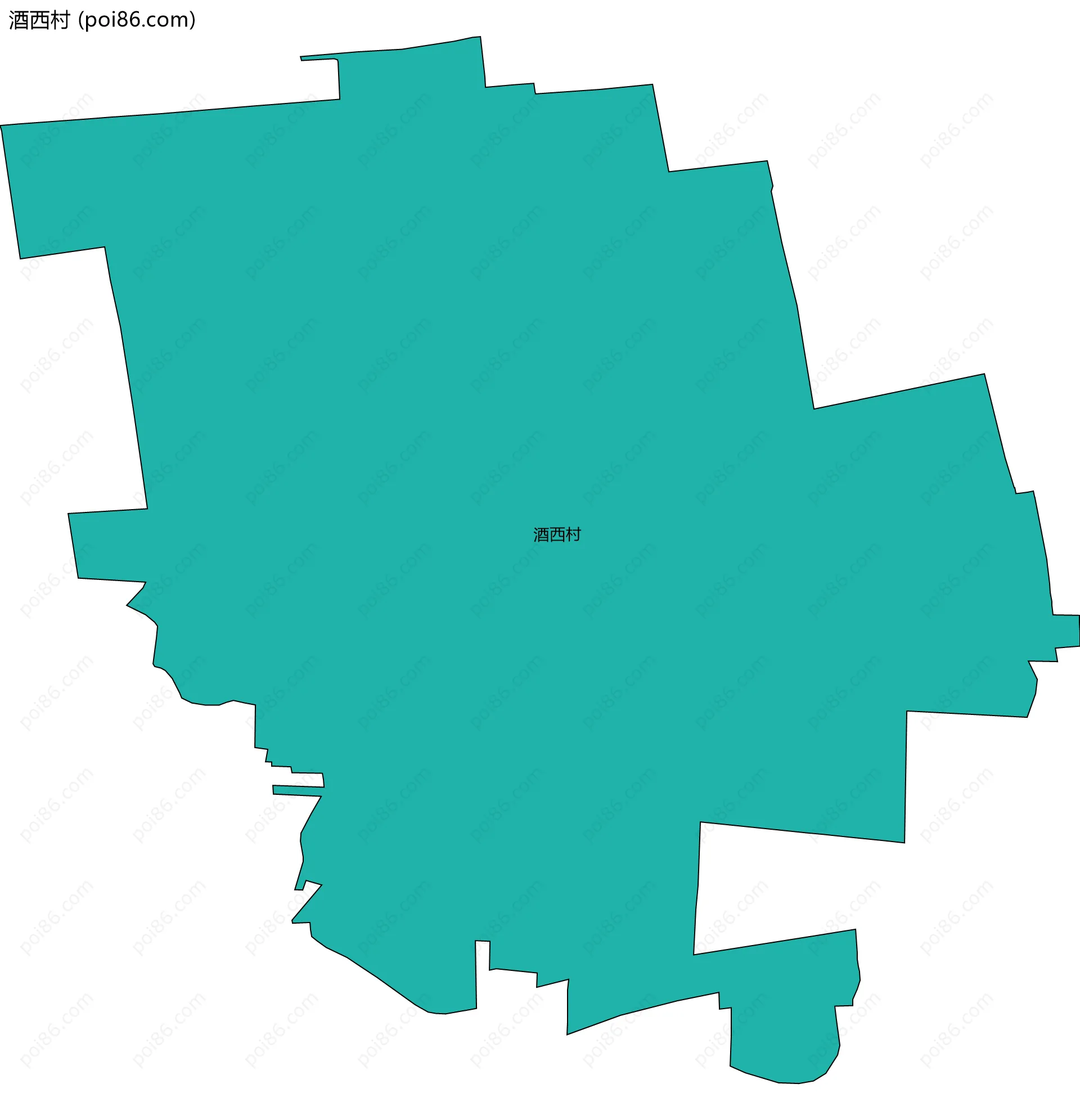 酒西村边界地图