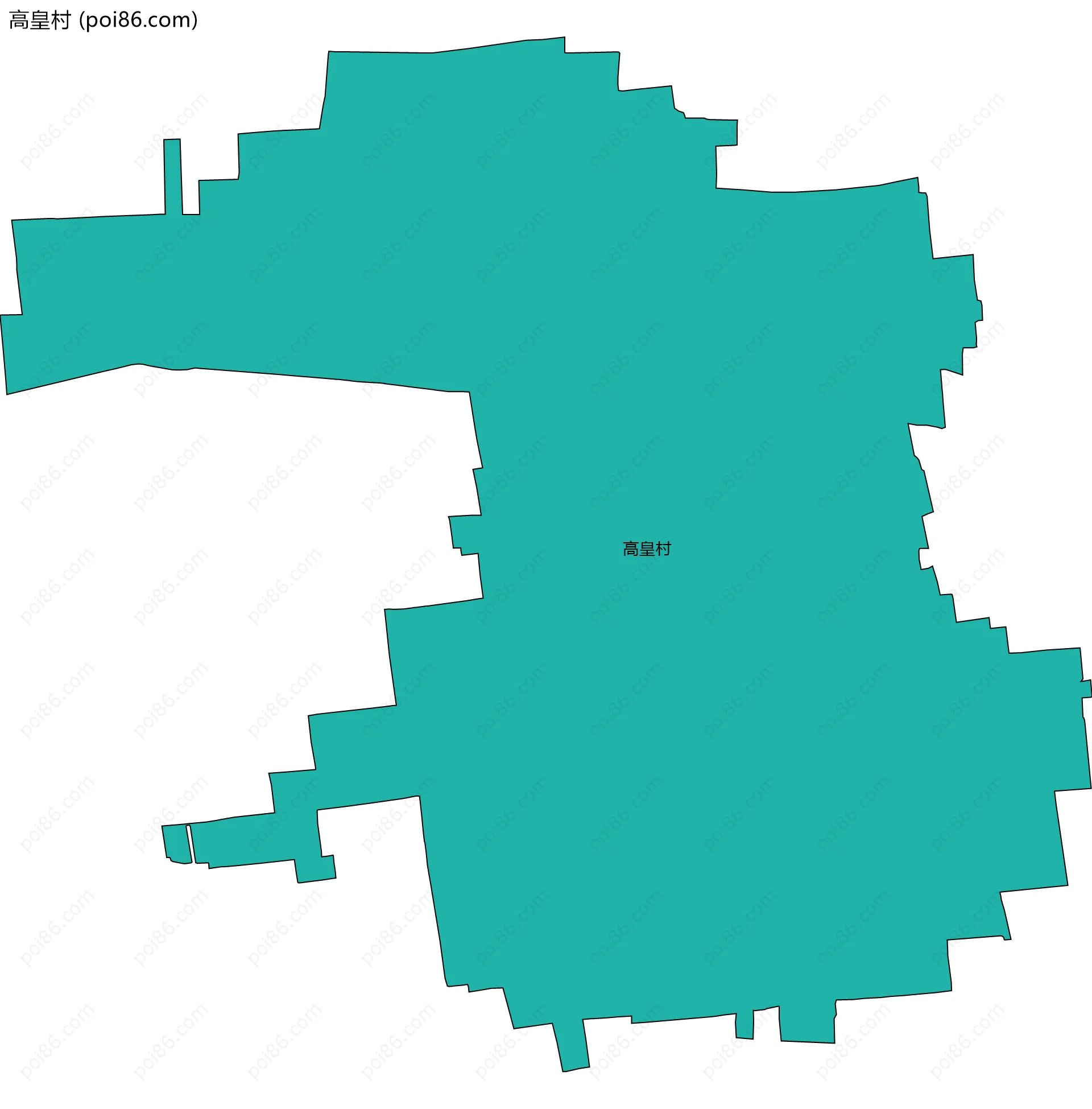 高皇村边界地图