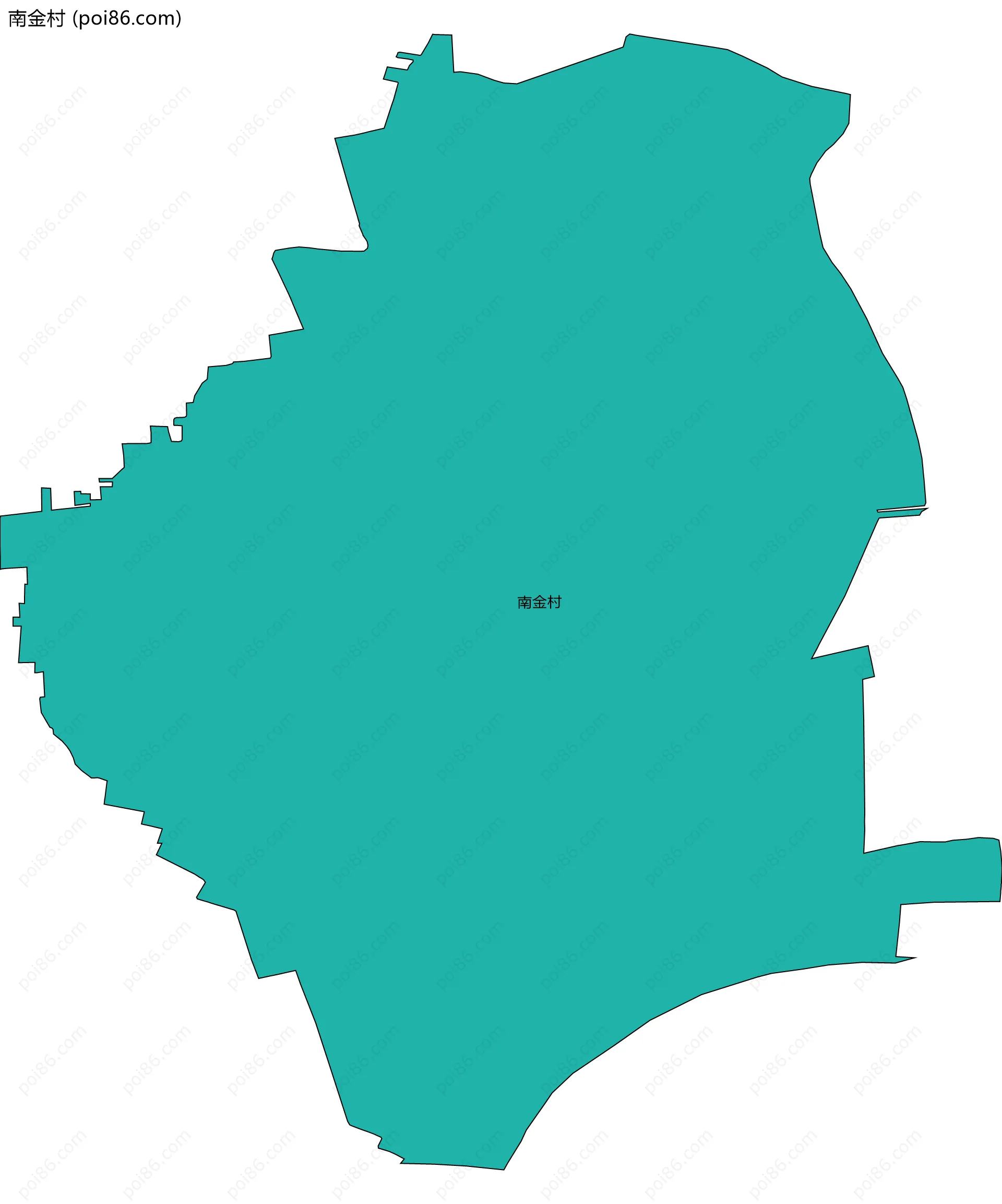 南金村边界地图