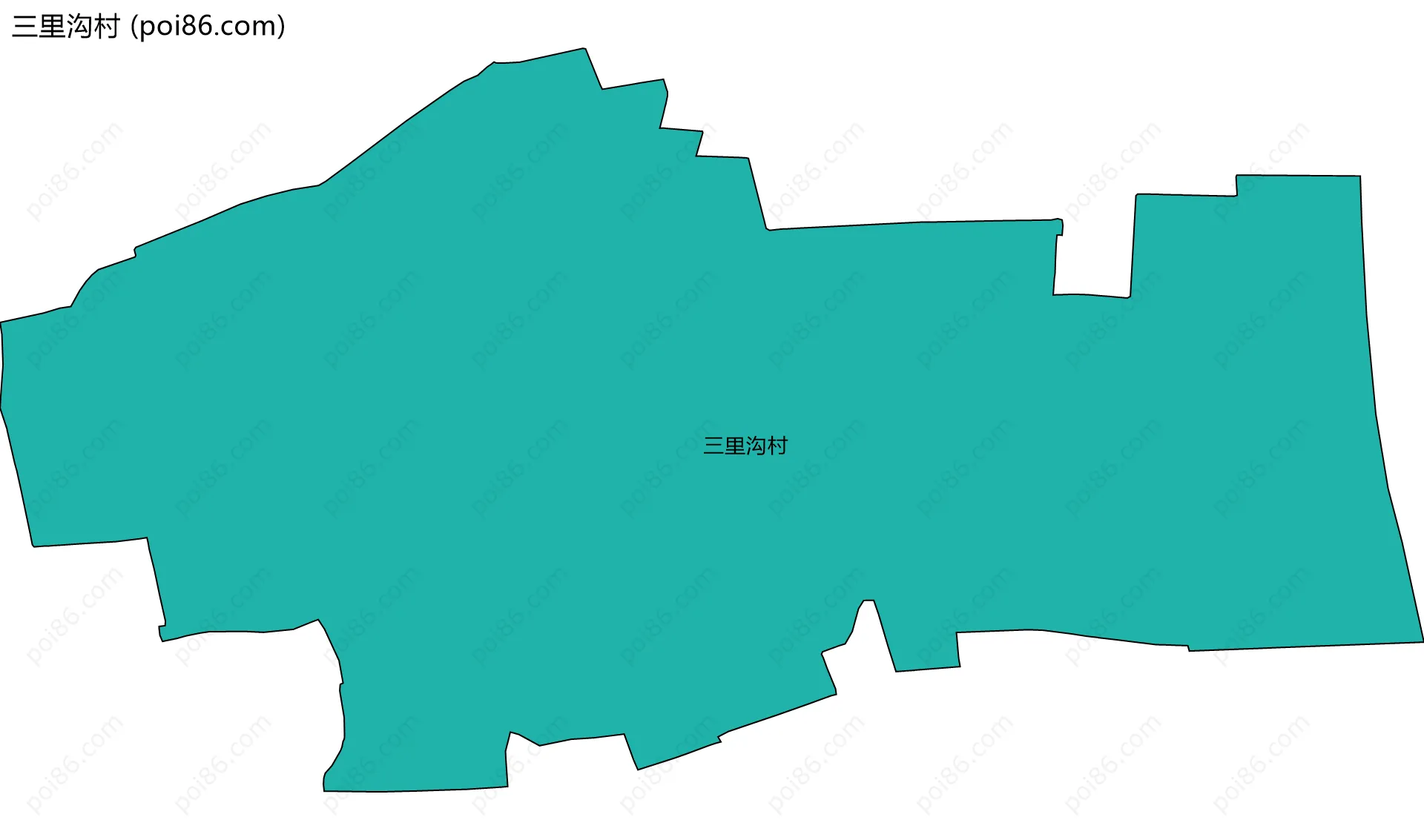 三里沟村边界地图